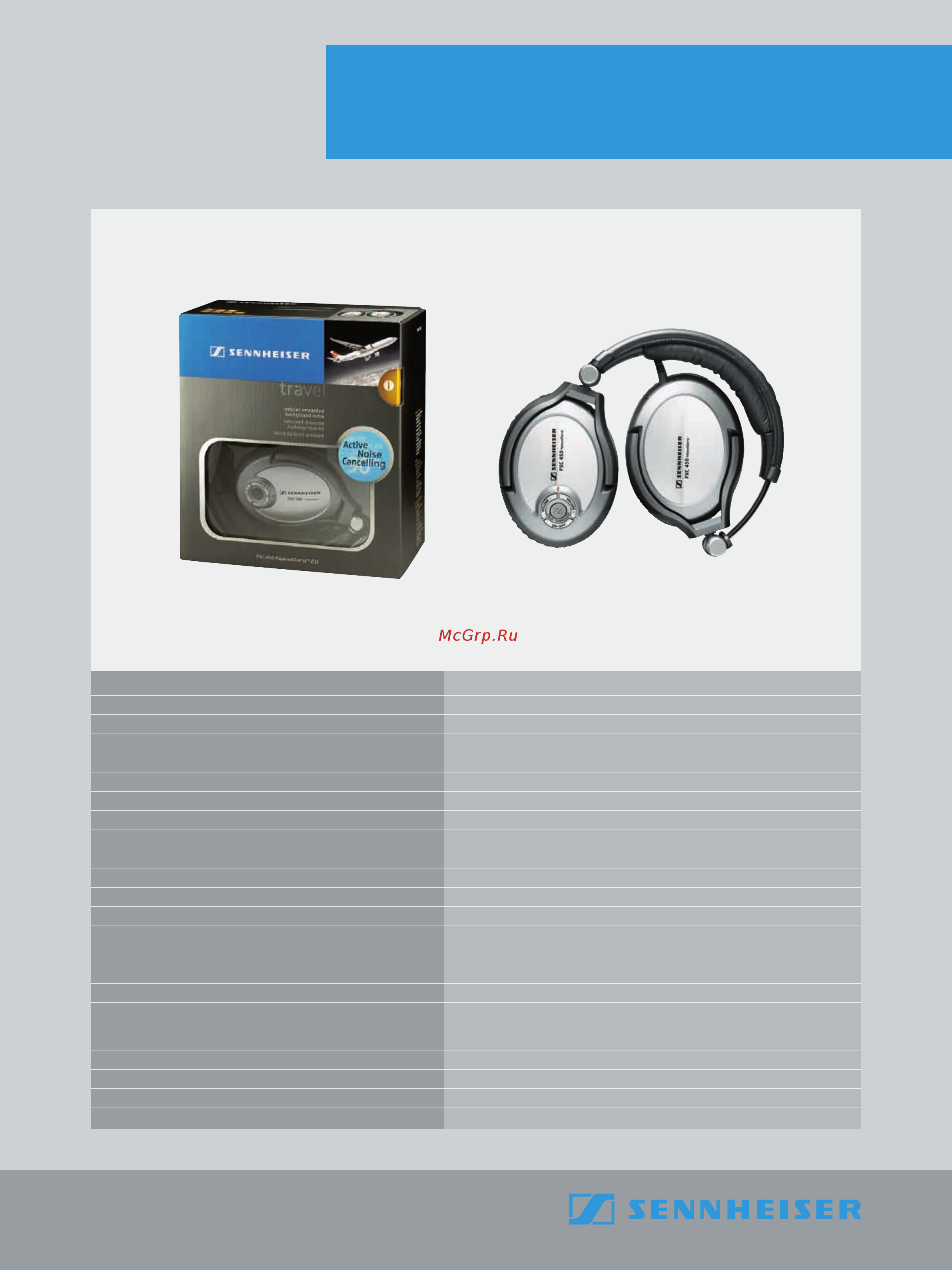 Sennheiser pxc-450 [2/2] Specifications