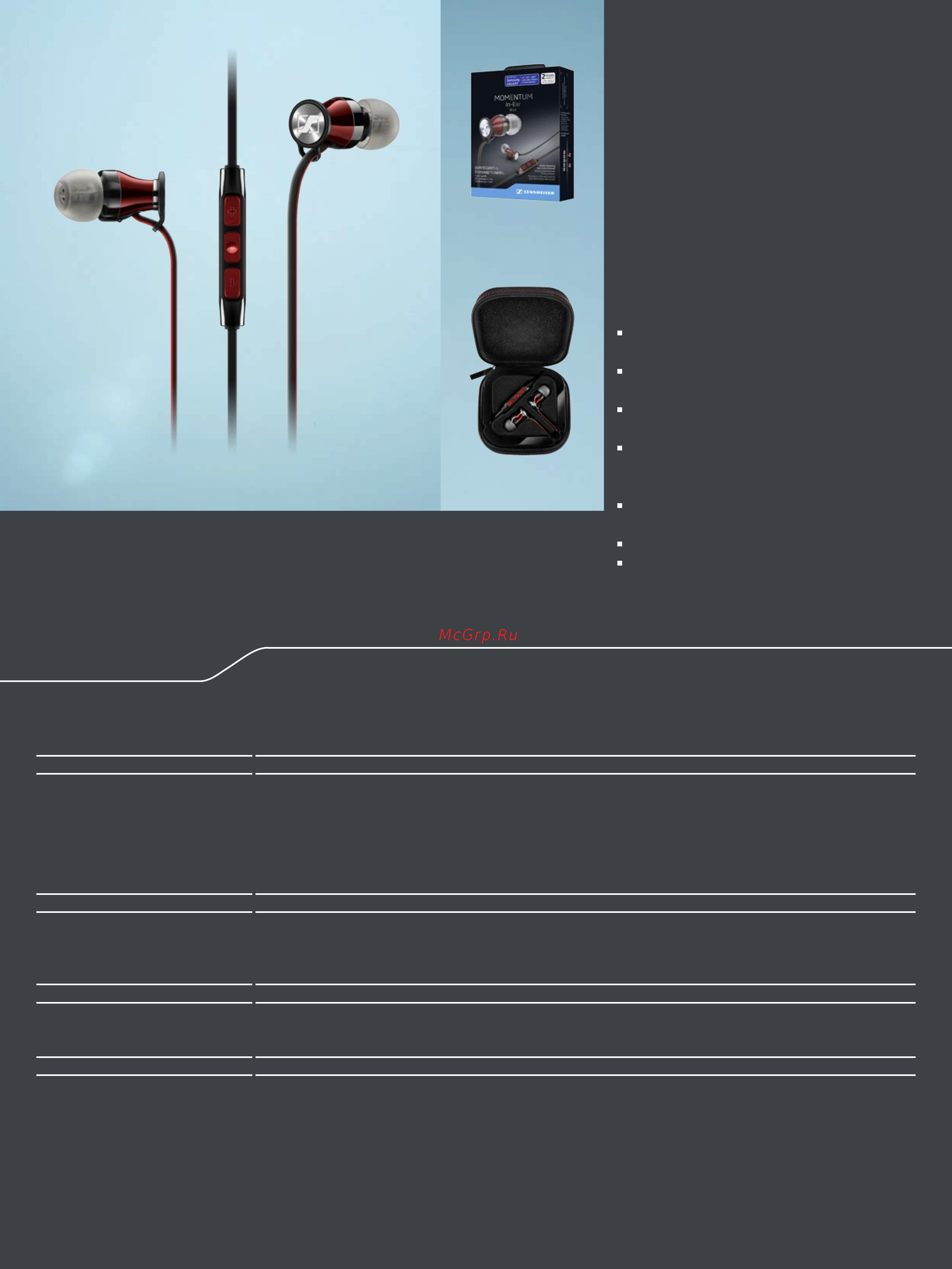 Sennheiser momentum 2.0 in-ear (m2 ieg) с микрофоном [2/2] Technical data