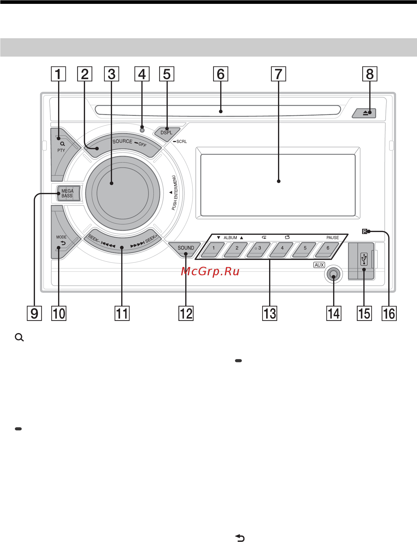 Sony WX-800UI [4/48] Справочник по деталям и органам управления