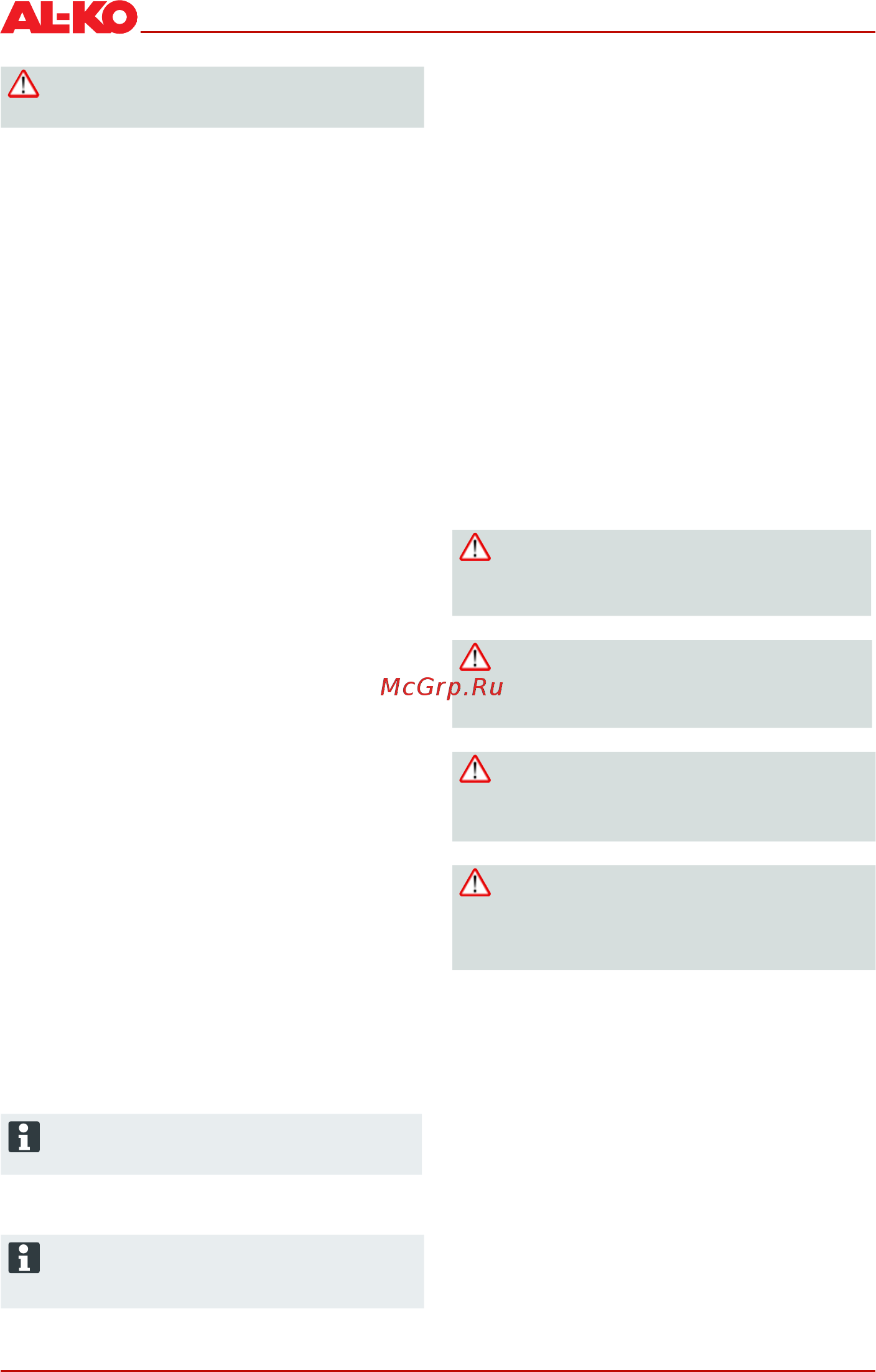 Al-Ko 121517 Classic 4.6 B-A [26/92] Puesta en servicio