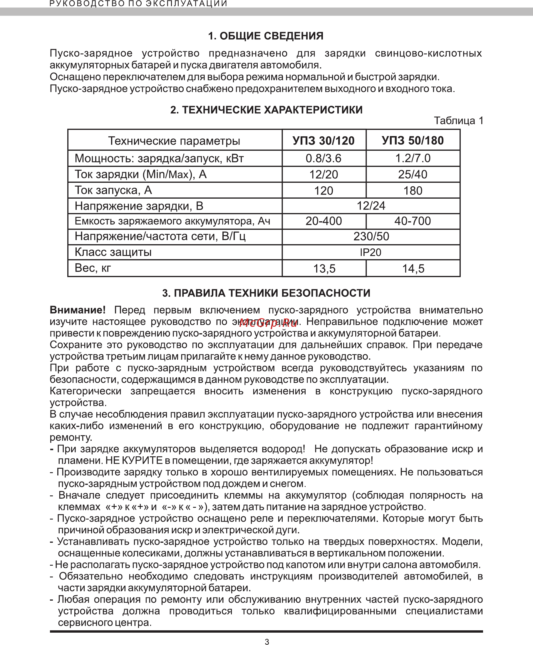 Elitech УПЗ 50/180 [4/12] Напряжение зарядки в 12 24