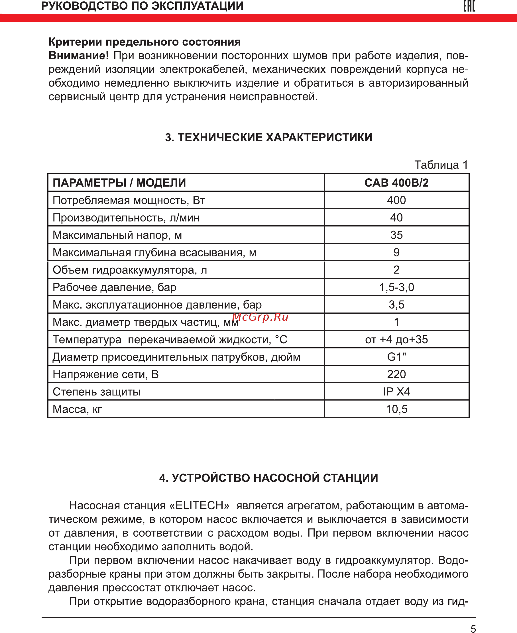 Elitech САВ 400В/2 [5/16] Ене
