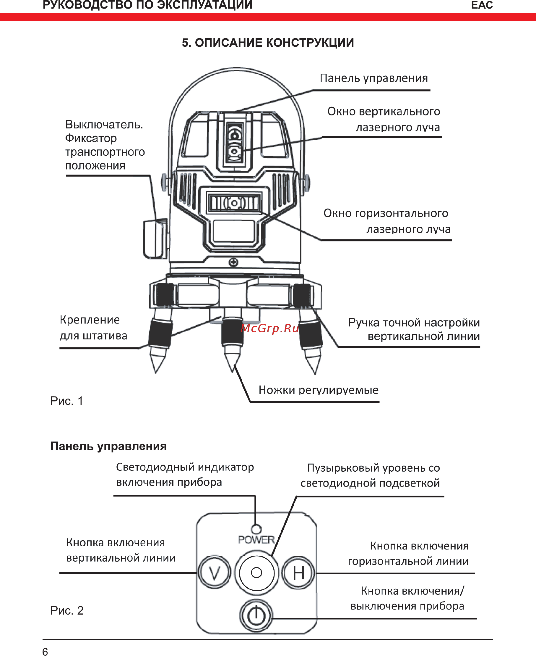 Elitech ЛН 5/2В ЗЕЛ [6/16] Регулируемые