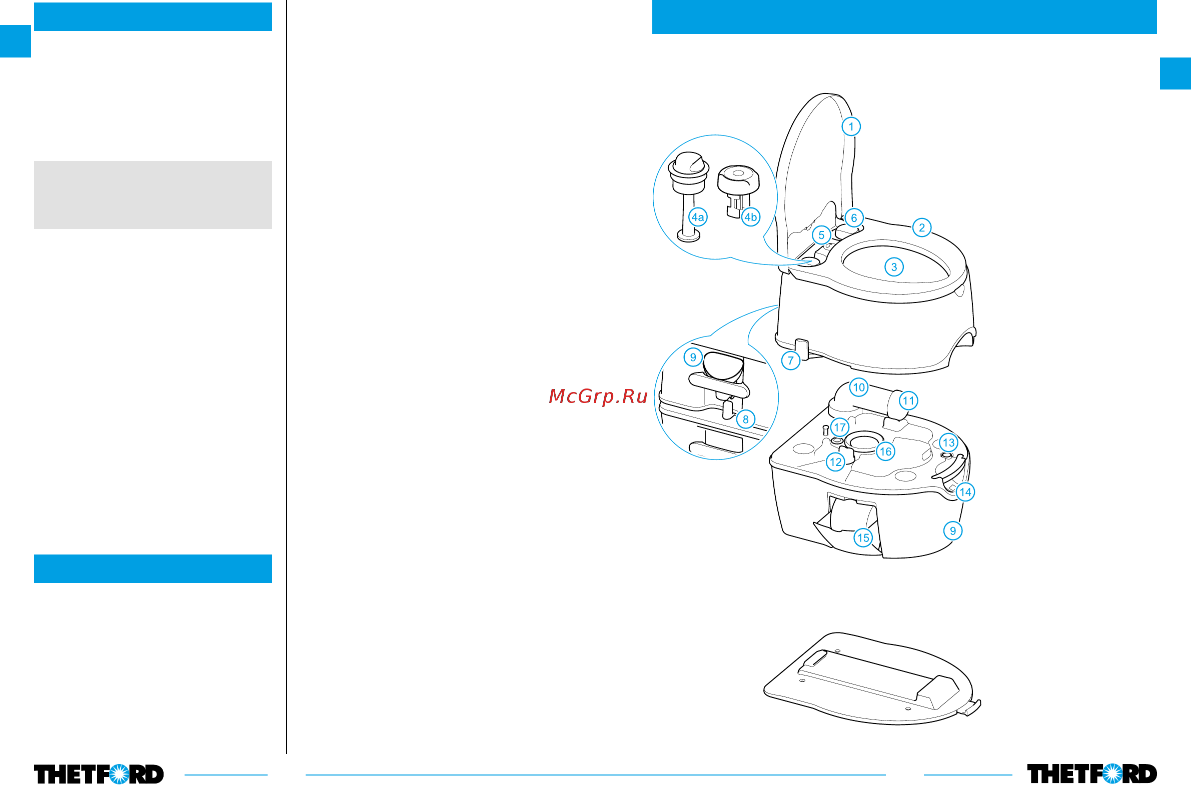 Thetford porta potti excellence поршневой, цвет белый [11/71] Es instrucciones de uso