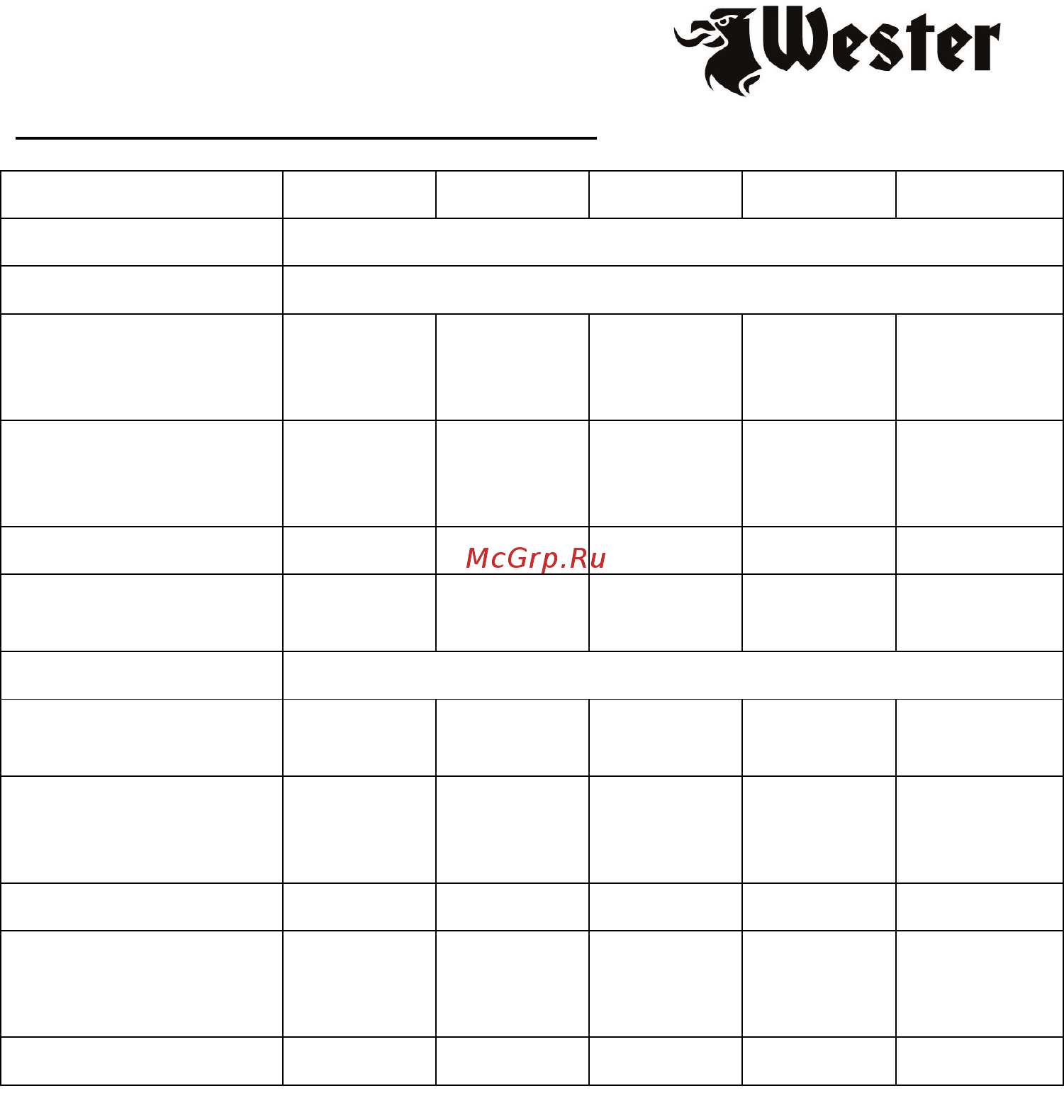 Wester GNB5500 Инструкция по эксплуатации онлайн [4/20] 329536