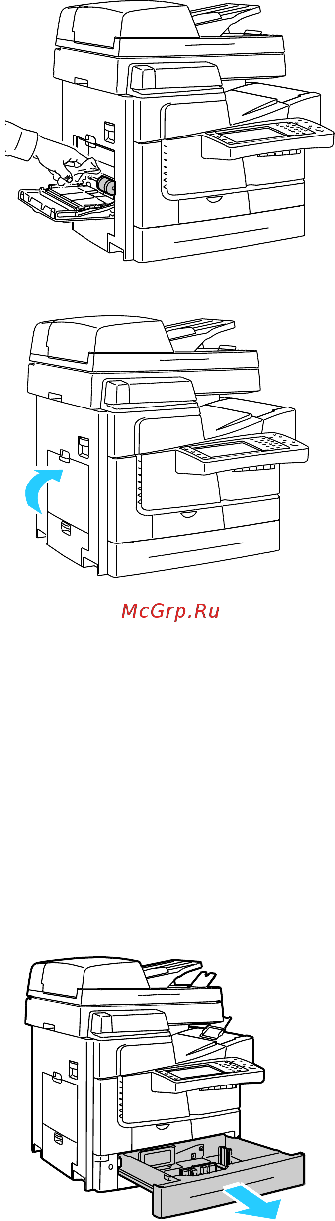Xerox colorqube 8900s [173/262] Чистка роликов лотков 2 5