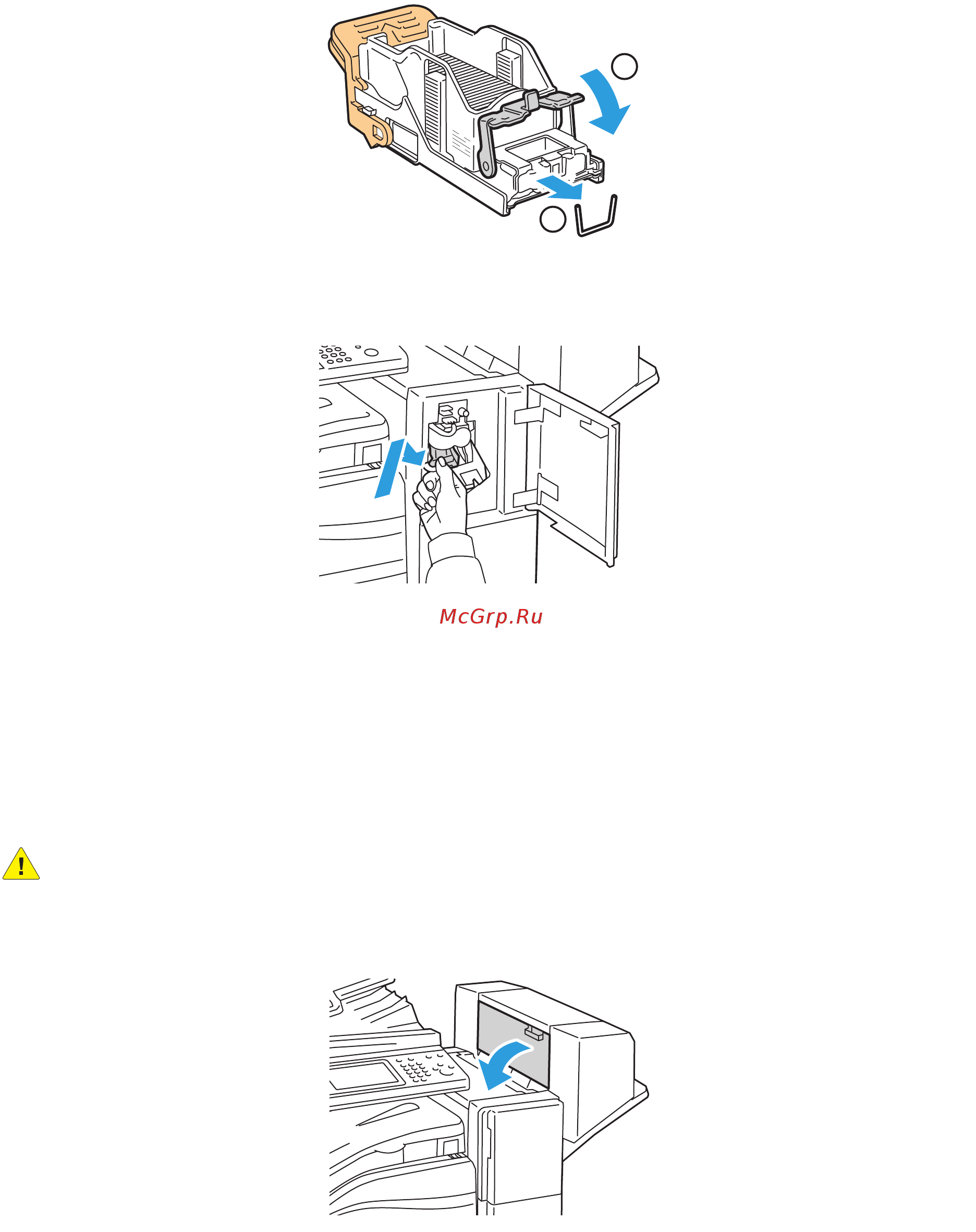 Xerox workcentre 5325cps t [213/248] Извлечение застрявших скрепок брошюровщика из финишера степлера lx