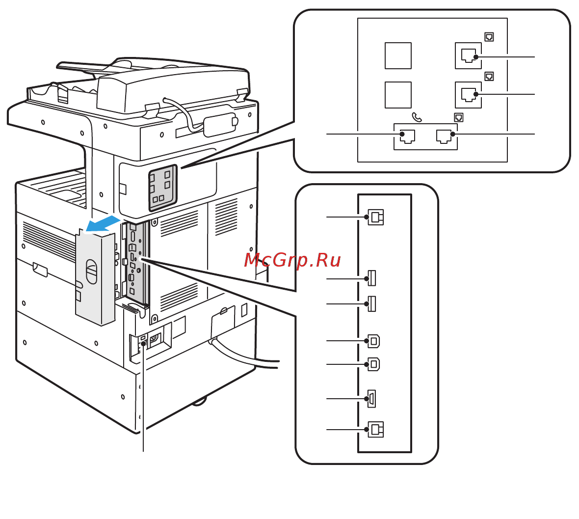 Xerox workcentre 5330c s [26/248] Вид сзади слева