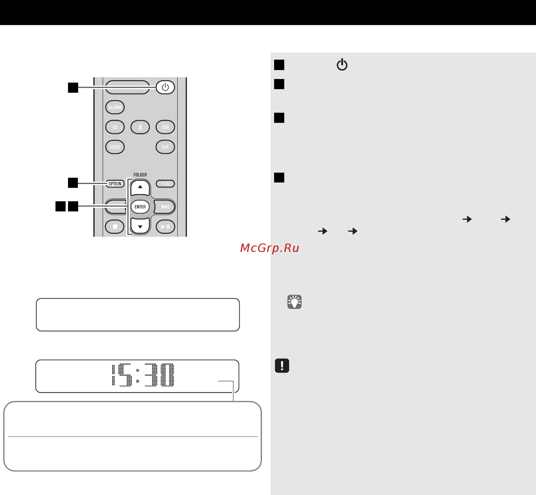 Yamaha mcr-b043 [120/227] Regolazione dell orologio menu option