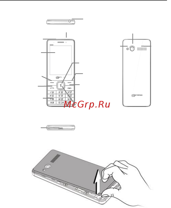 Micromax x2420 black champagne, черное золото [4/22] Установка sim карты