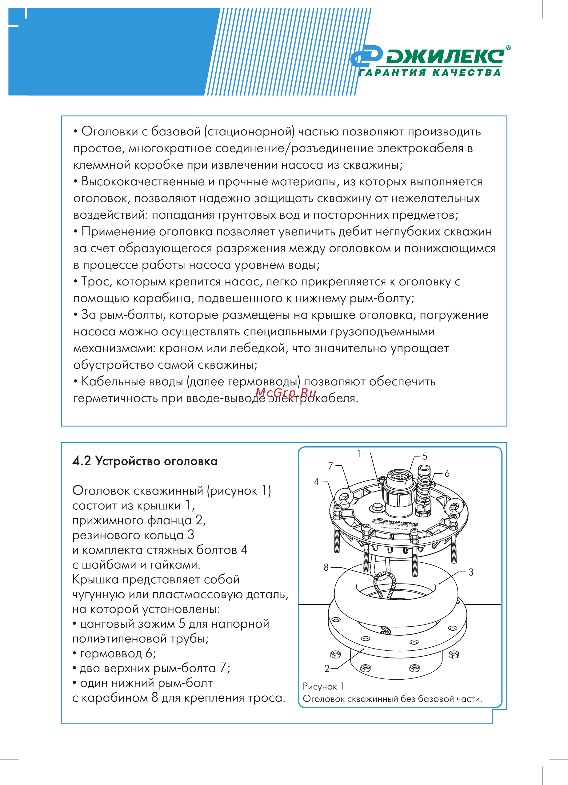 Джилекс осп 140-160/32 Инструкция по эксплуатации онлайн [5/16] 188847