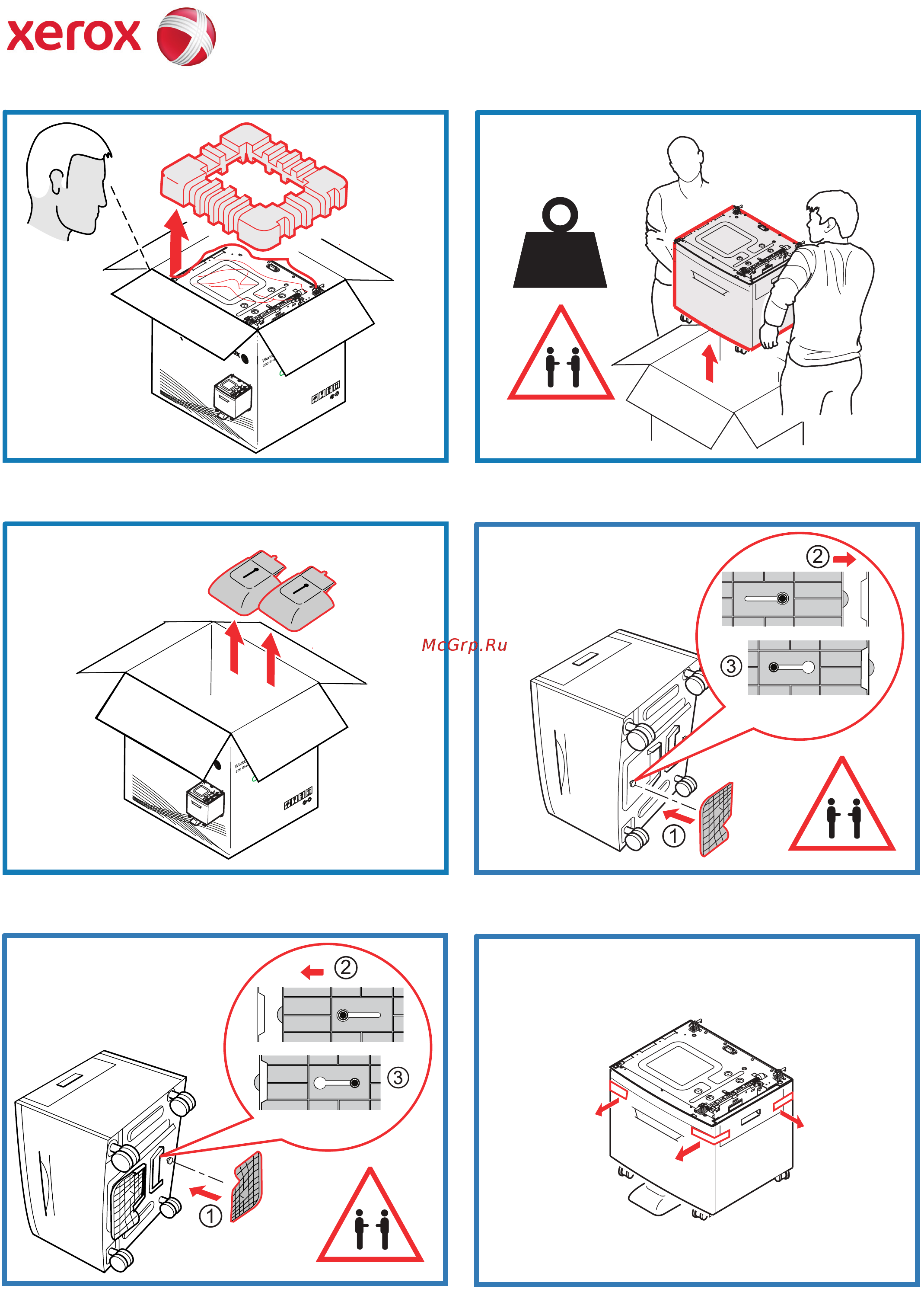 Xerox WorkCentre 4260/S Instruction Poster _ Install the High Capacity Feeder онлайн [2/8] 189106