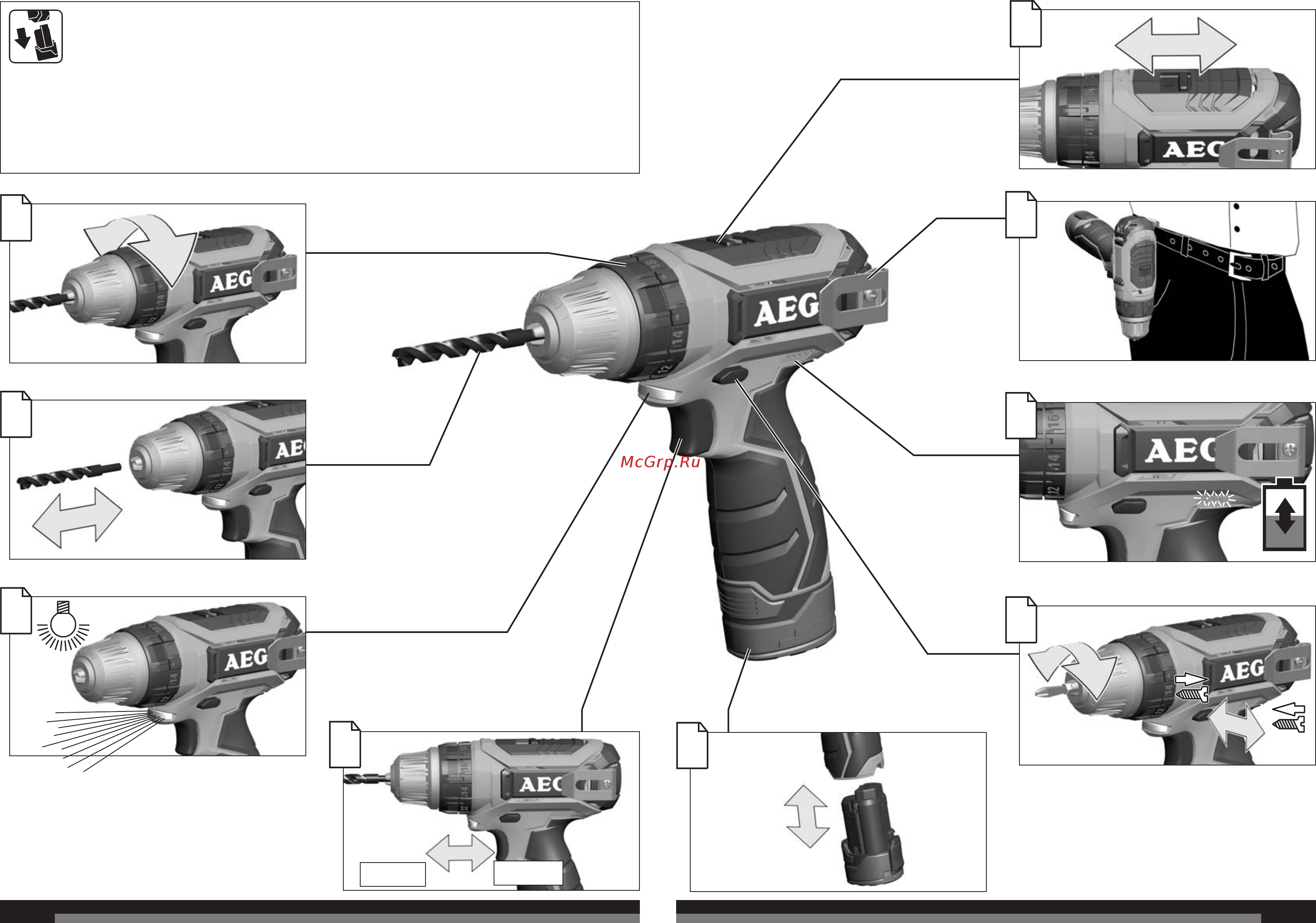 AEG bs 12c2 li-152b 448464 [3/37] Start stop
