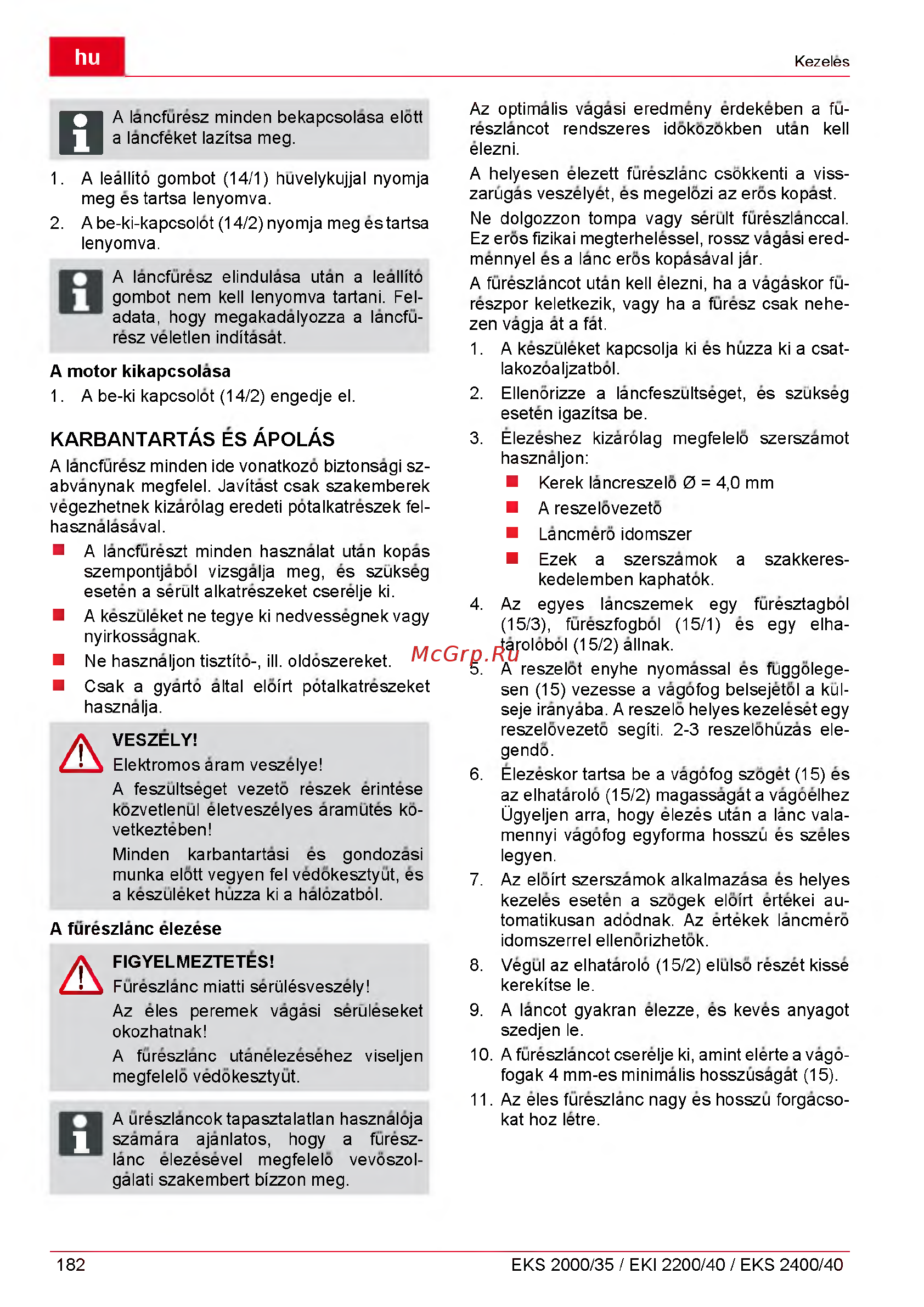 Al-Ko eks 2400/40 113123 Инструкция по эксплуатации онлайн [182/312] 189336