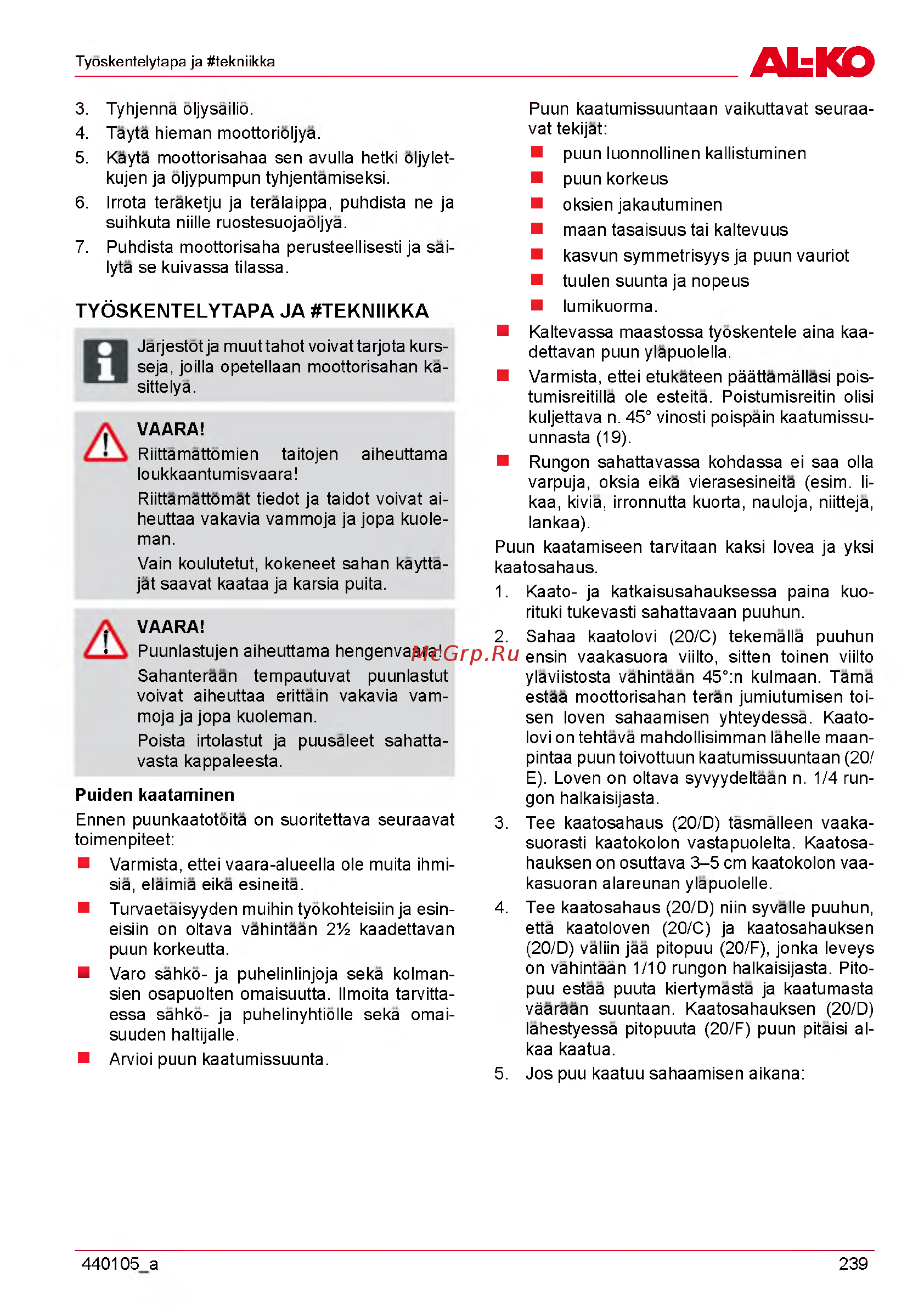 Al-Ko eks 2400/40 113123 Инструкция по эксплуатации онлайн [239/312] 189336
