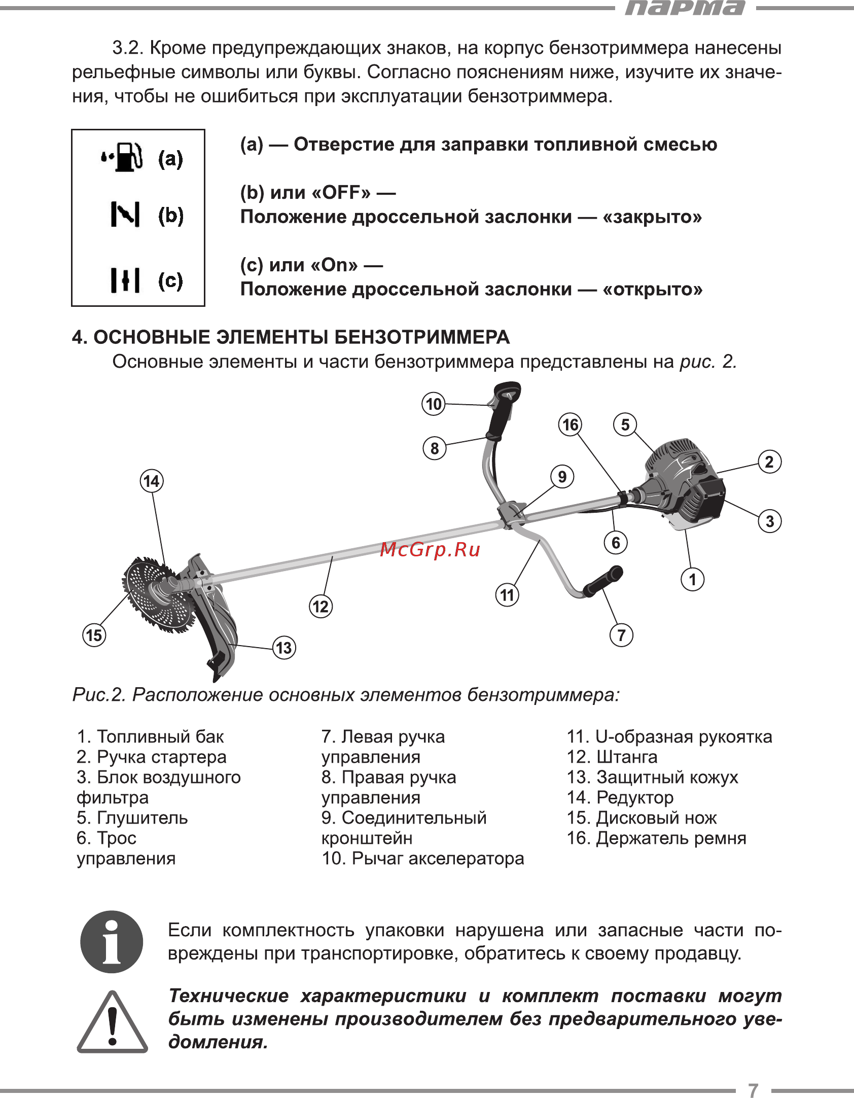 Парма БТК-330М [7/20] Парта