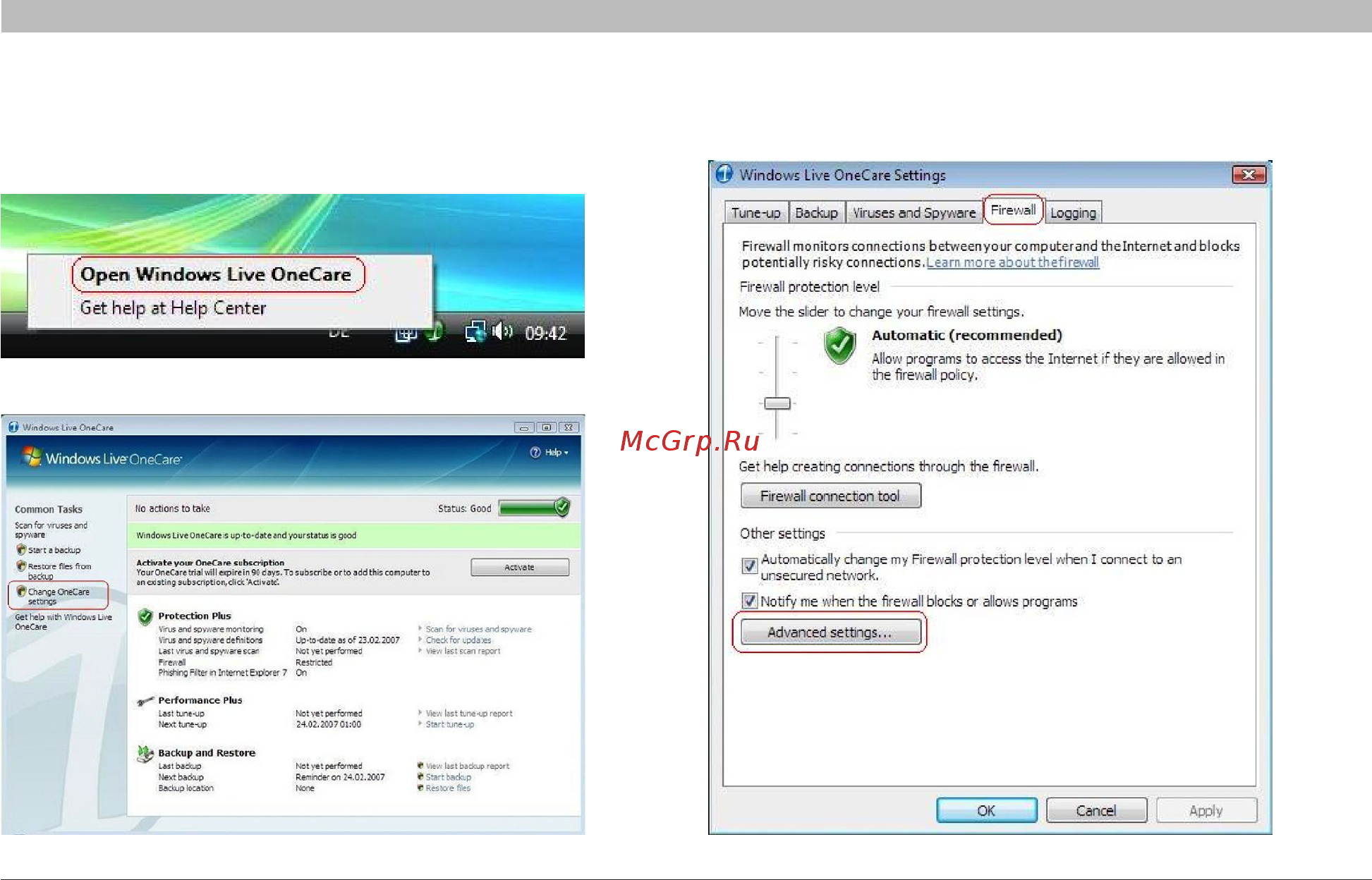 Belkin F5L049EA [35/59] Windows live onecare