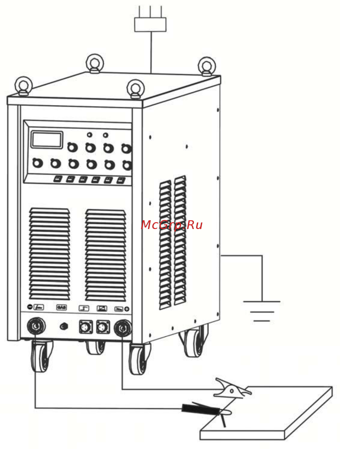 Aurora pro ironman 500 ac/dc pulse igbt 10053 [11/17] Ironman 500ac dc pulse установочный чертеж mma