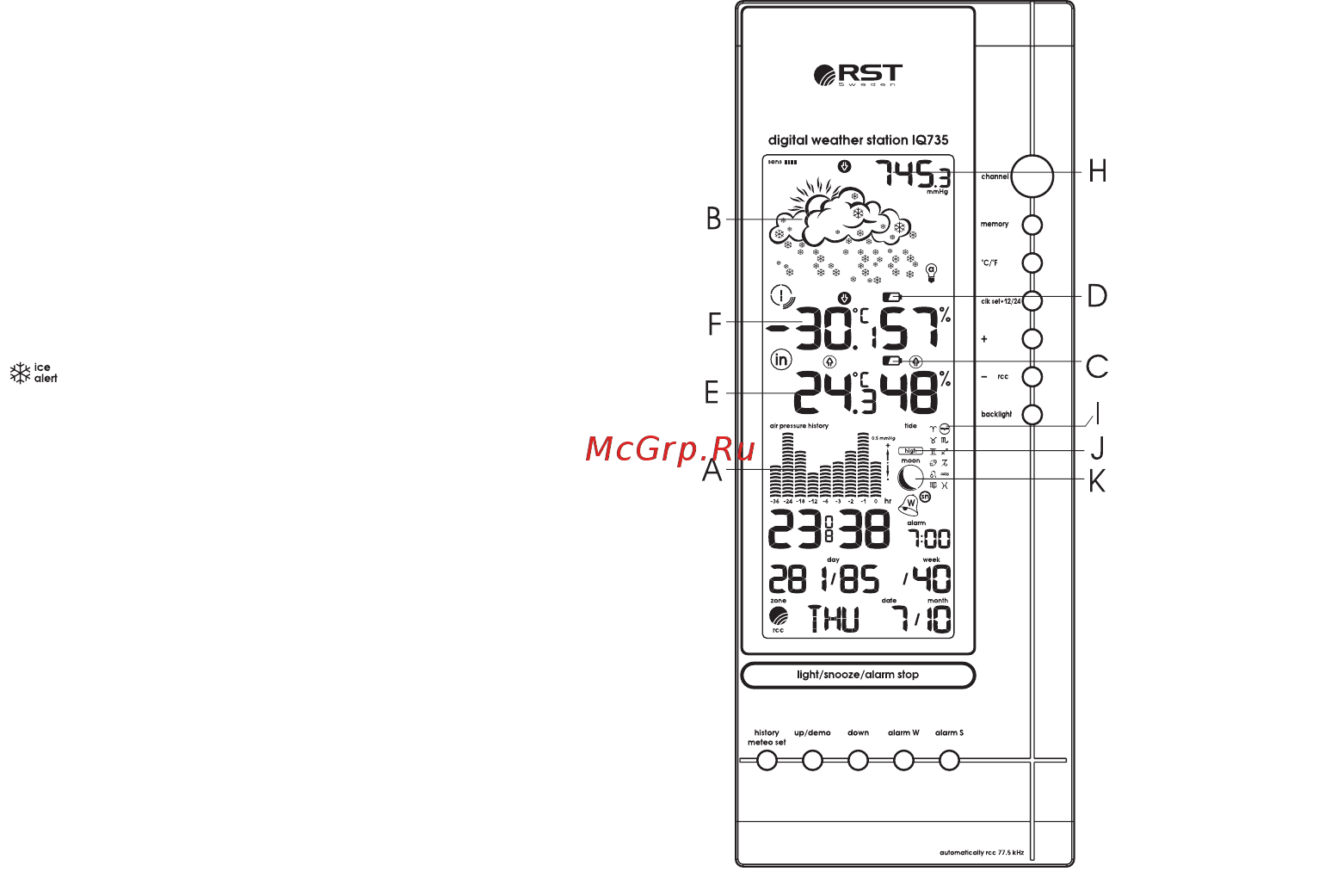 RST IQ735 [4/40] Жк дисплей