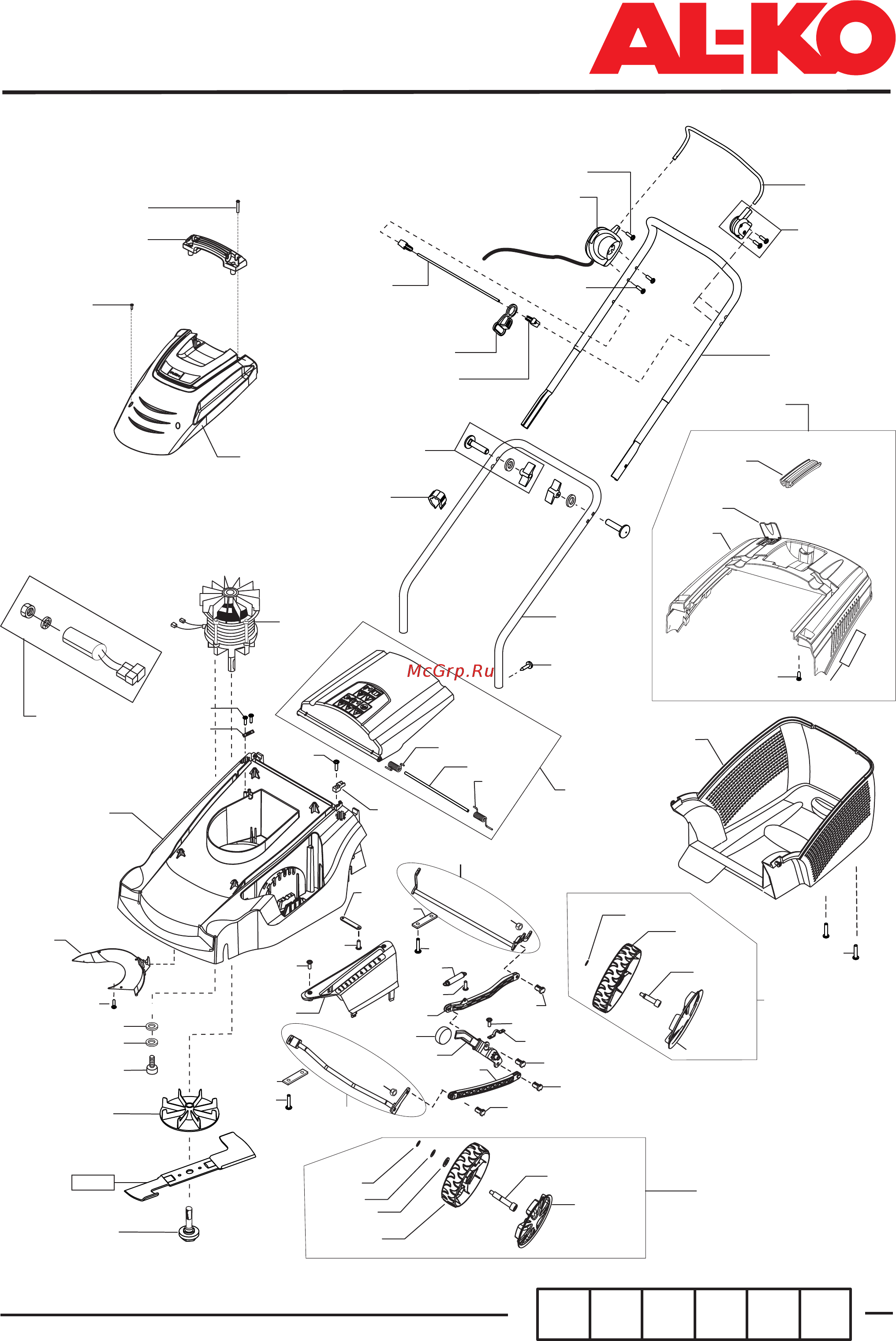 Al-Ko 112857 Comfort 34 E Деталировка онлайн