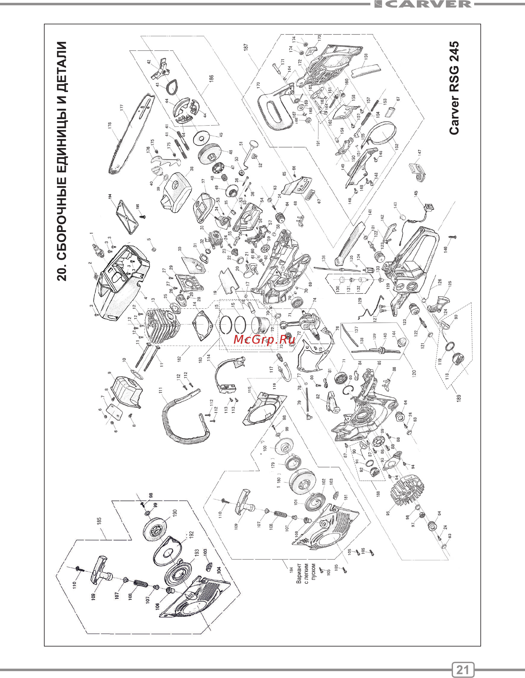 Carver rsg 245 01.004.00028 Инструкция по эксплуатации онлайн [21/28] 190536