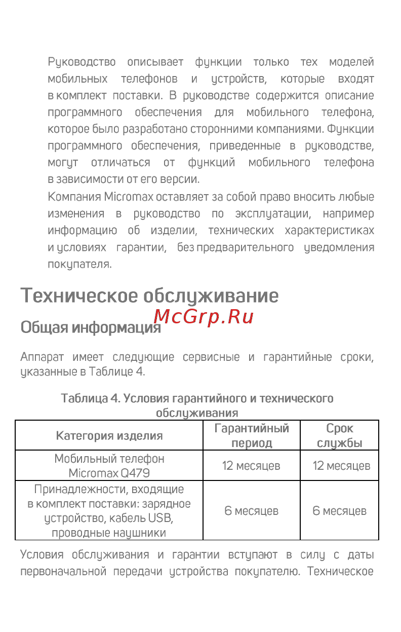 Micromax Canvas Pace 2+ (Q479) [13/20] Техническое обслуживание