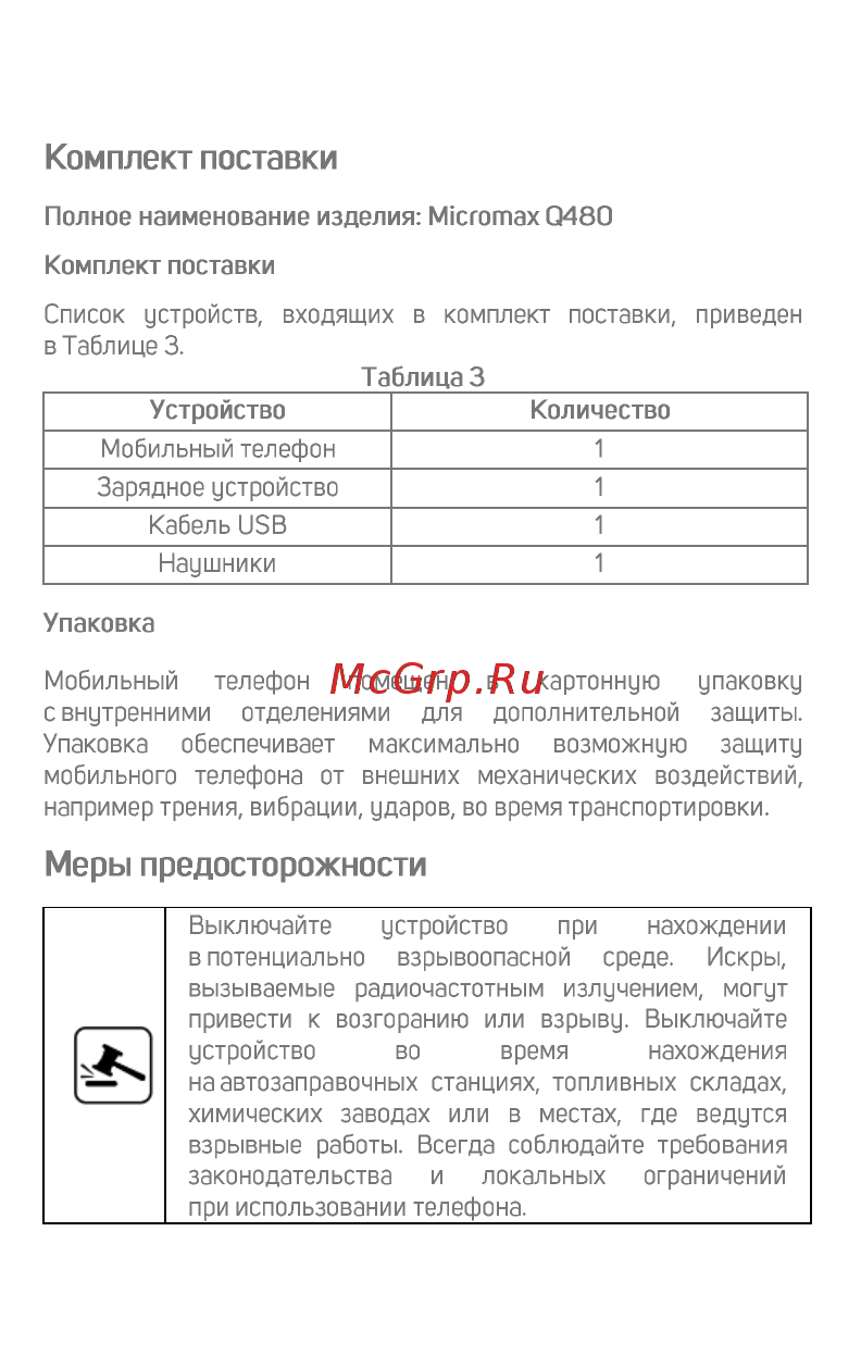 Micromax Canvas Pace 2 (Q480) [9/20] Комплект поставки