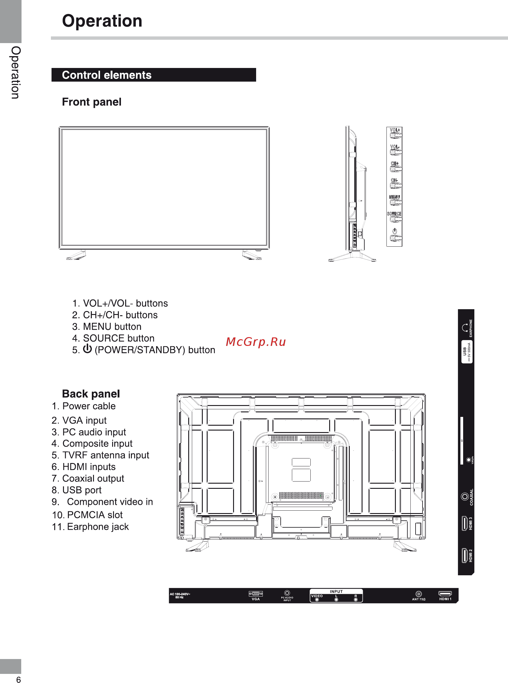 Telefunken TF-LED42S48T2 Руководство по эксплуатации онлайн [6/38] 190792