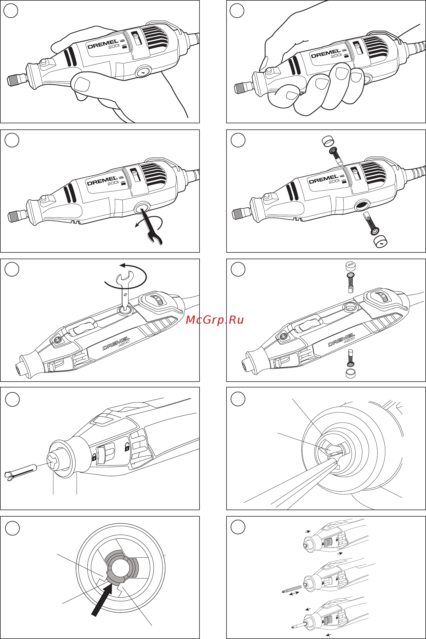 Dremel 3000-5 f0133000jx Инструкция по эксплуатации онлайн [5/44] 191424