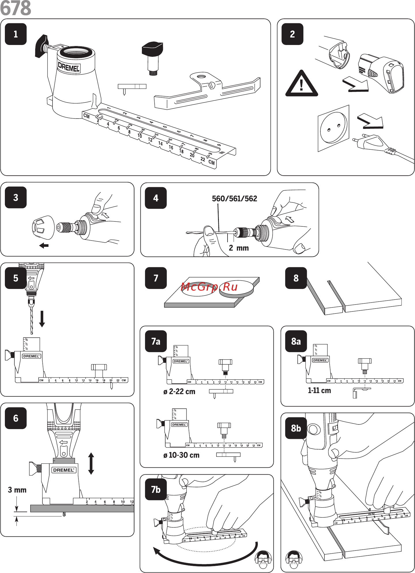 Dremel 3000 + набор отрезных кругов ez sc690 rus f0133000kp Инструкция по эксплуатации онлайн [15/132] 191440
