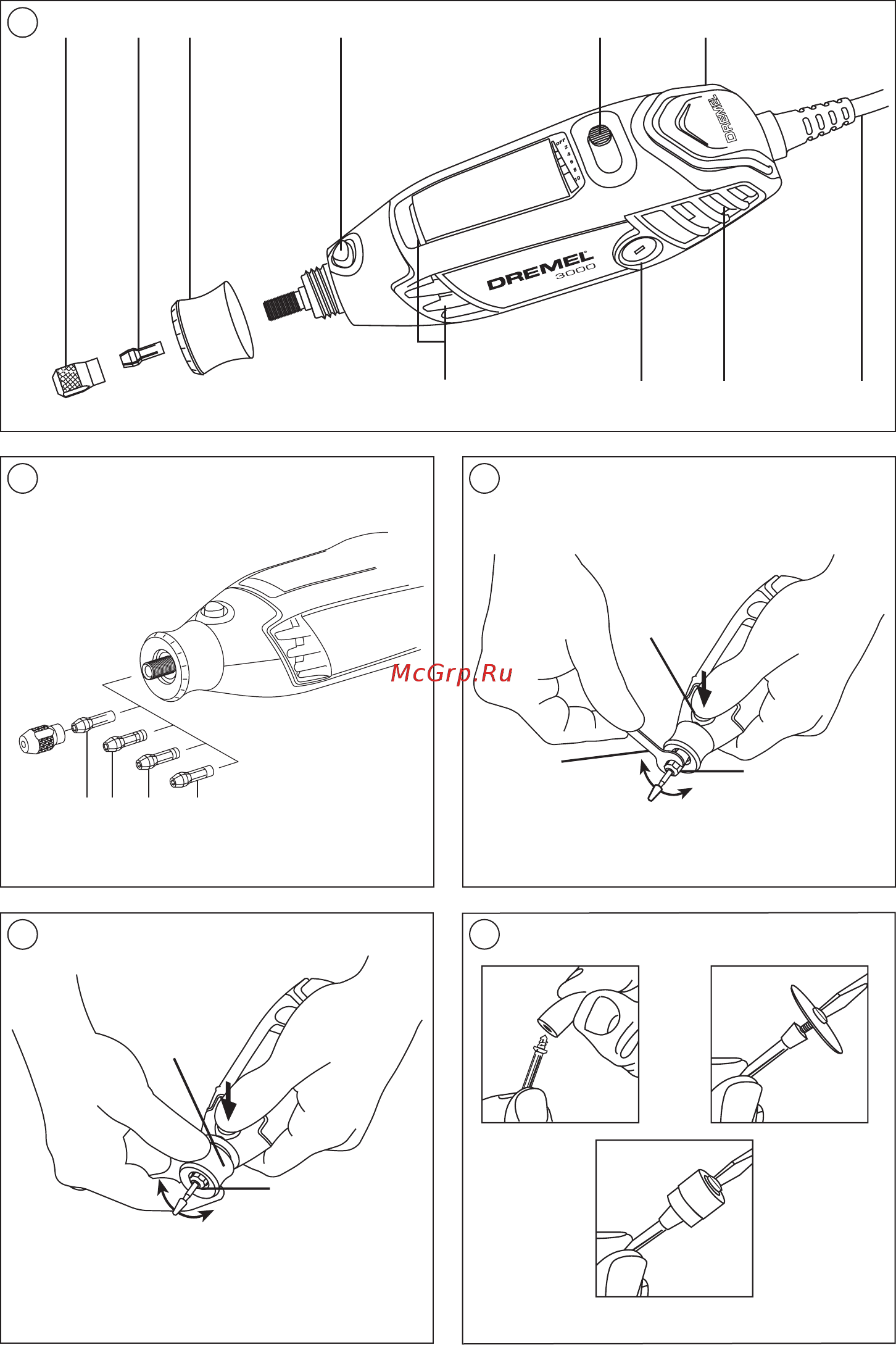 Dremel 3000-15 f0133000jm Инструкция по эксплуатации онлайн [2/132] 191441