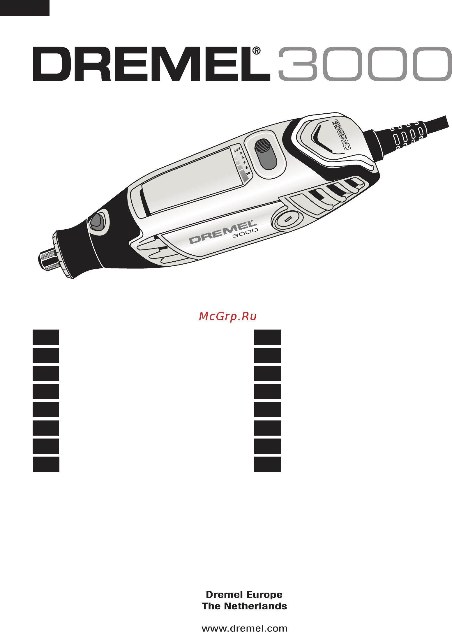 Dremel 3000-1/25 hobby f0133000jk Инструкция по эксплуатации онлайн