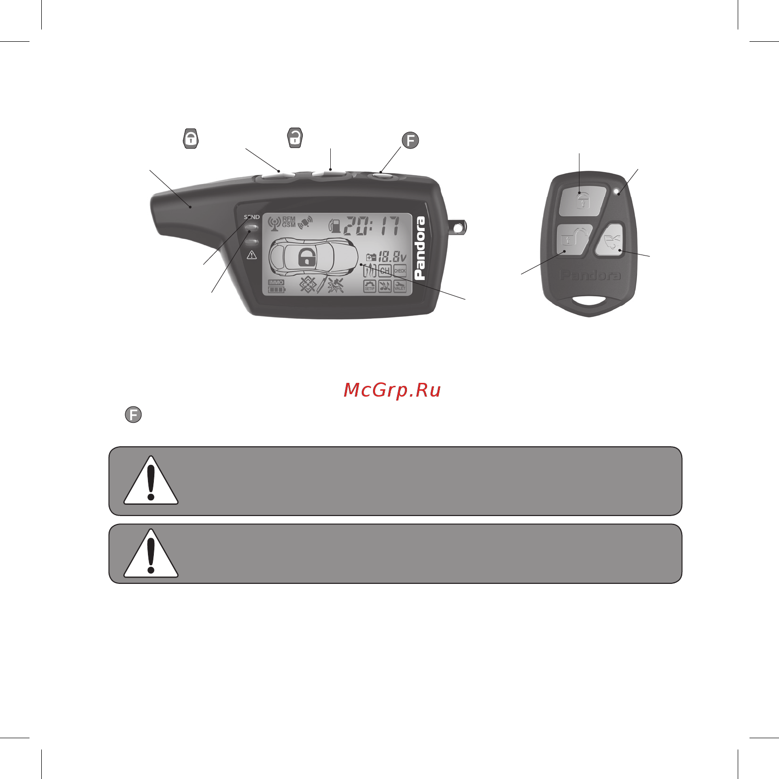 Pandora DX-50B [5/44] Брелоки дистанционного управления