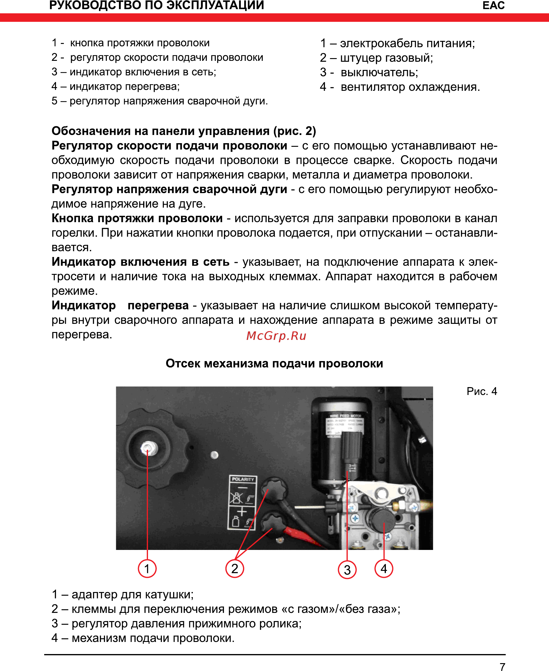 Elitech ис 160п [7/20] Регулятор напряжения сварочной дуги