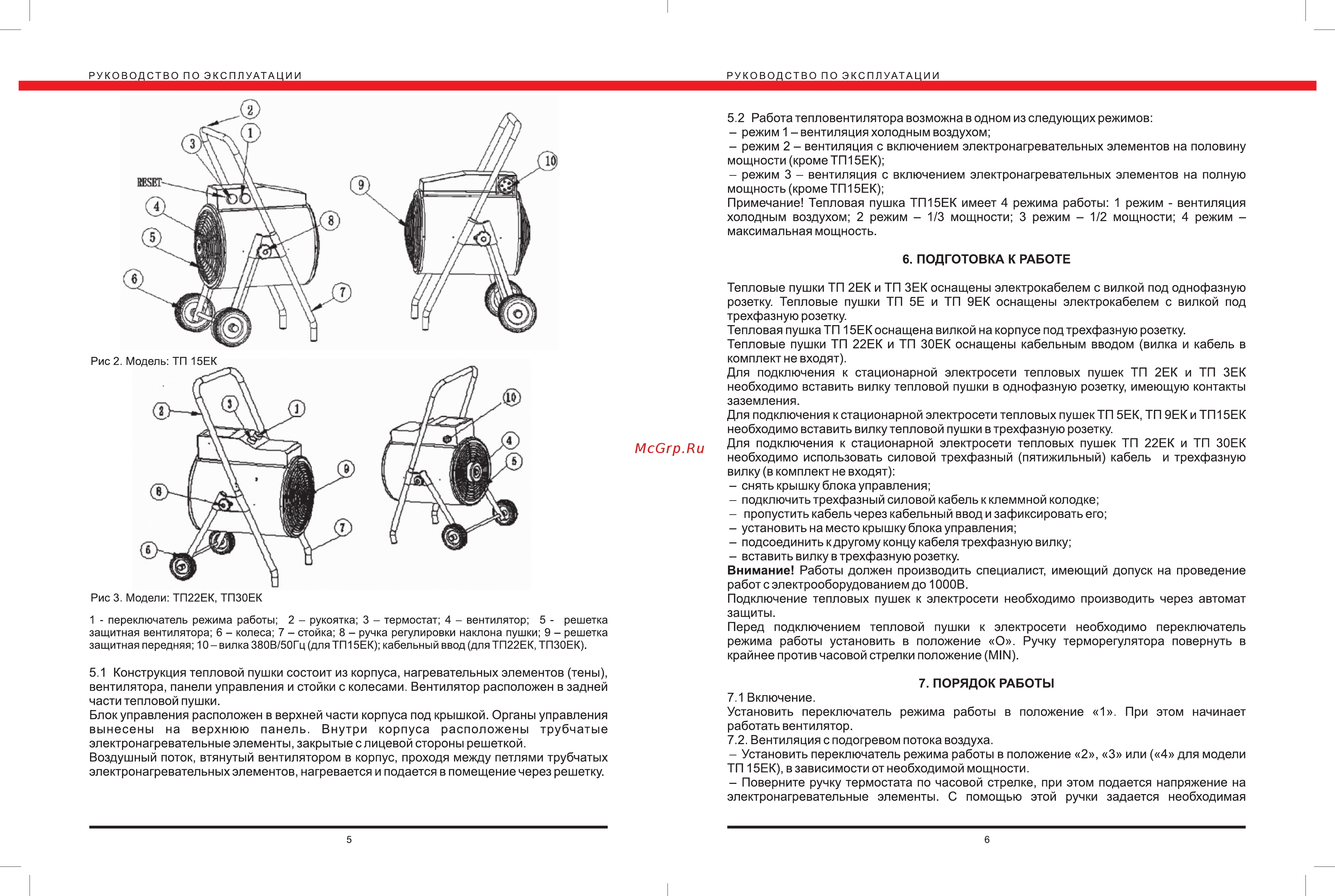Elitech тп 22 ек Инструкция по эксплуатации онлайн [6/6] 192053
