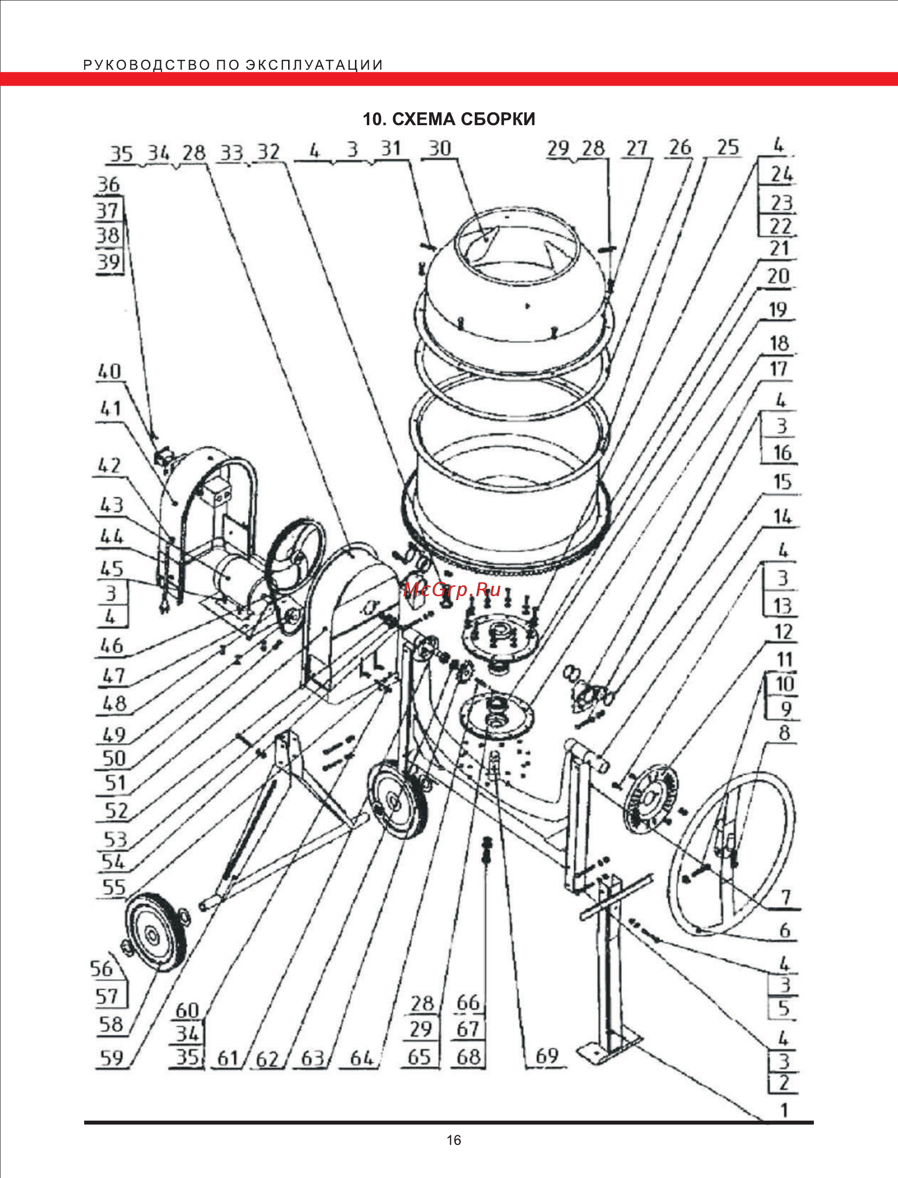 Elitech бс 160 [16/17] Схема сборки