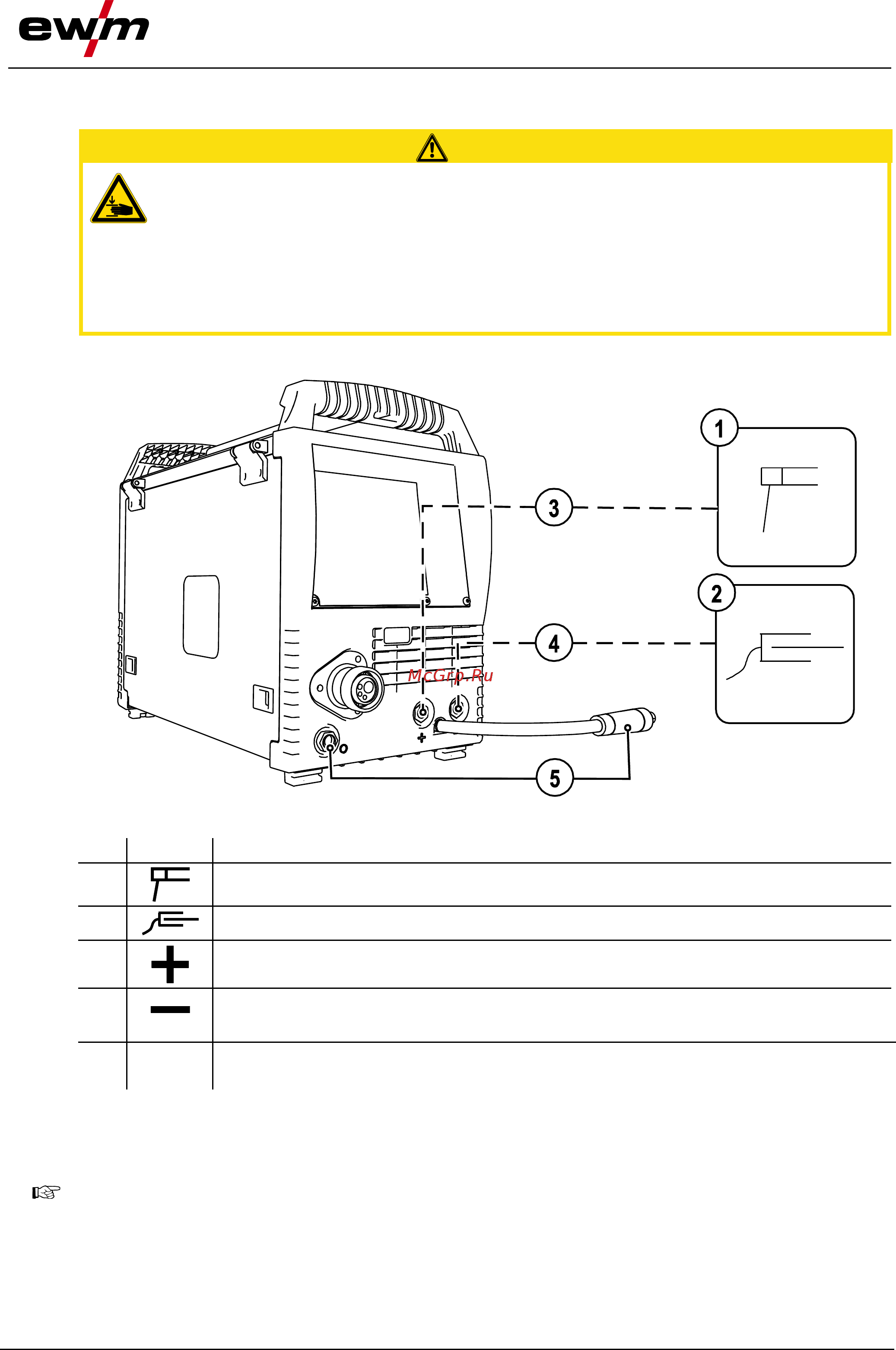 Ewm picomig 185 d3 puls 090-005417-00502 [51/75] Подключение электрододержателя и кабеля массы