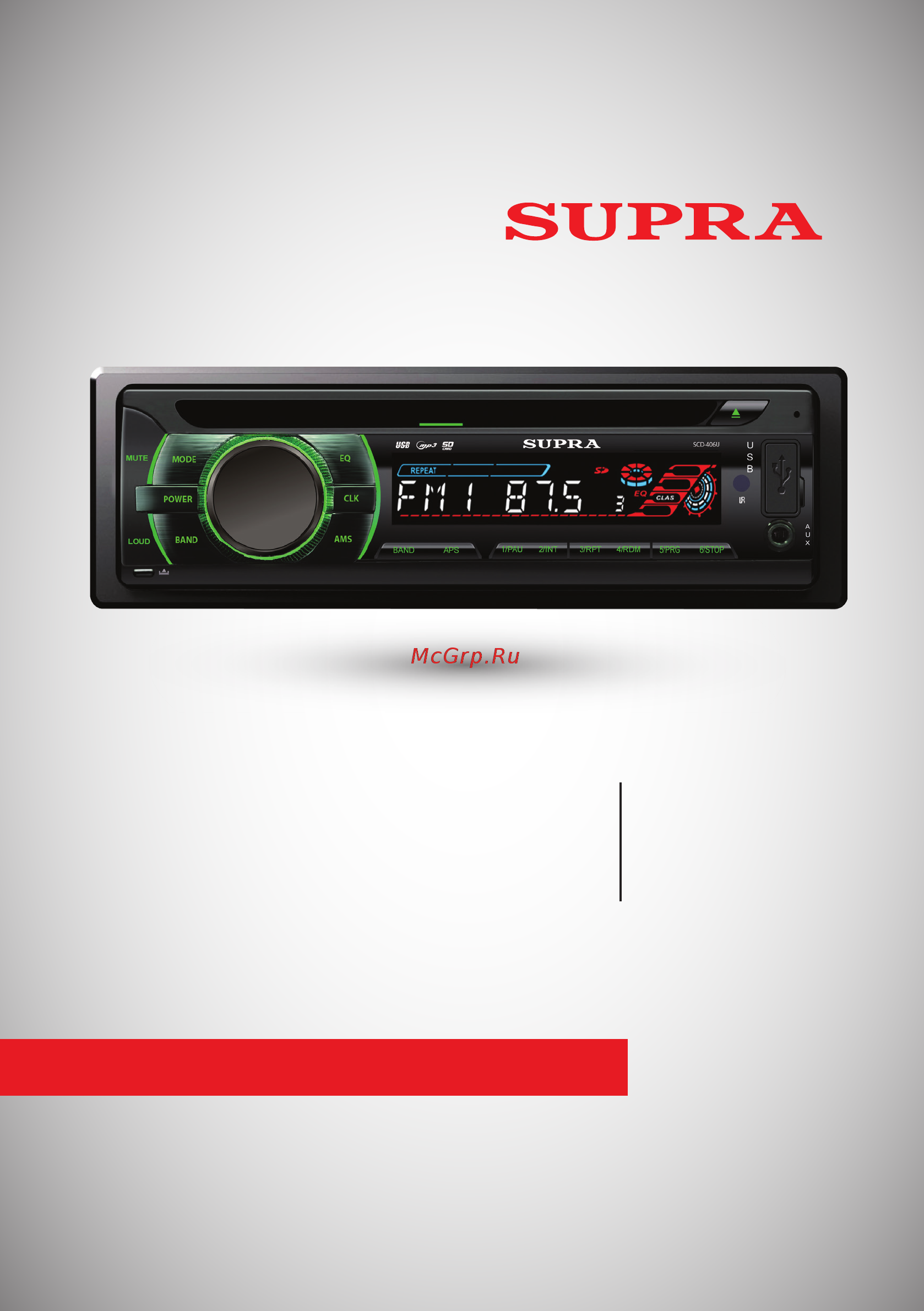 Supra SCD-406U Руководство по эксплуатации онлайн
