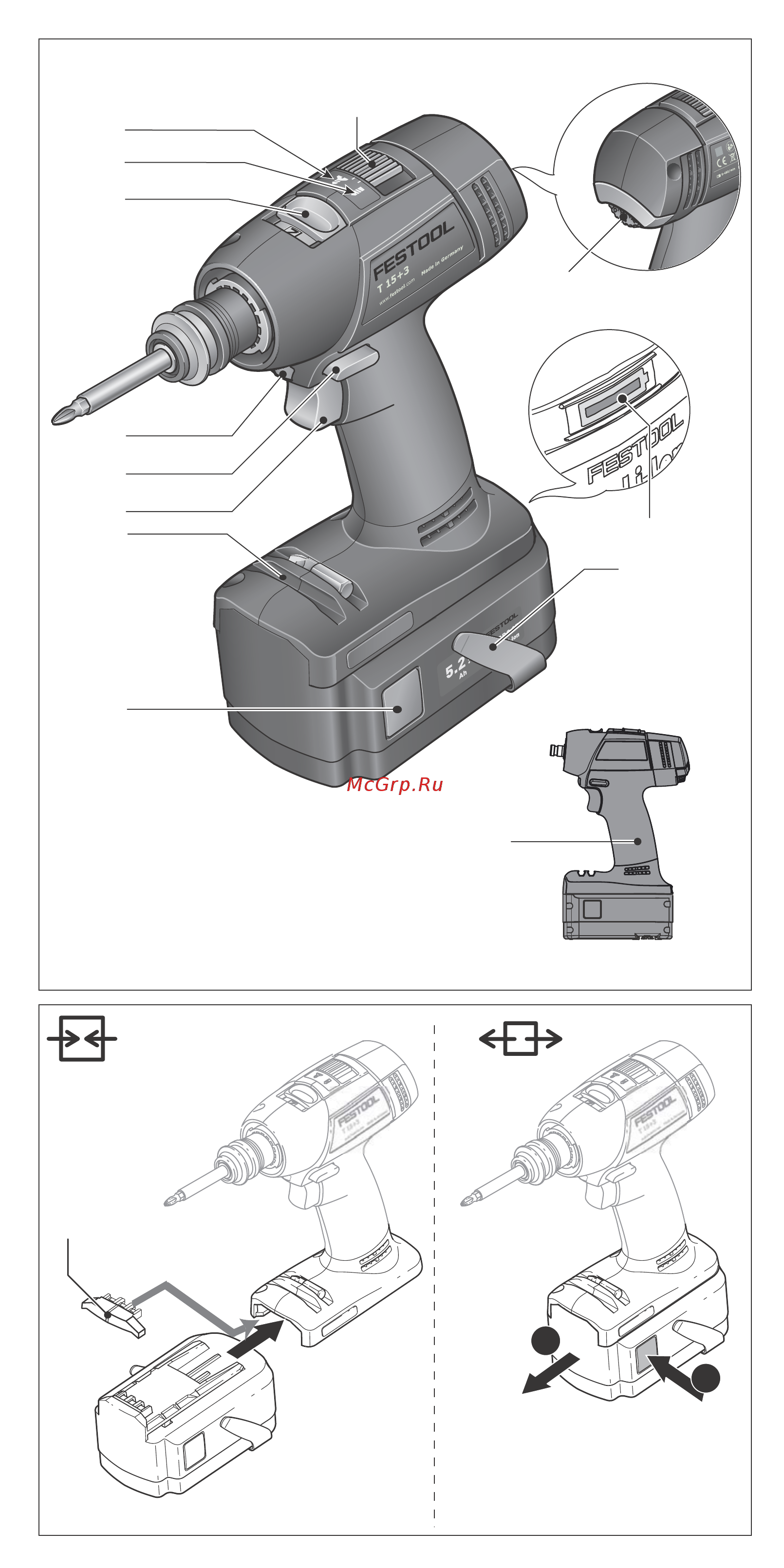 Festool t 18+3 li 5,2 plus 564567 Инструкция по эксплуатации онлайн [2/84] 192771