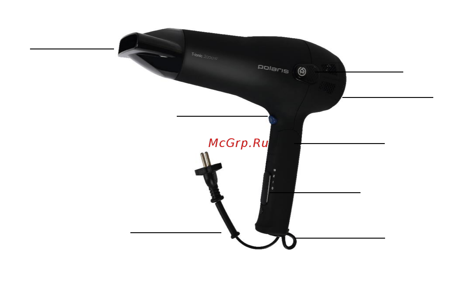 Polaris PHD 2075RTi Violet [10/22] Опис приладу