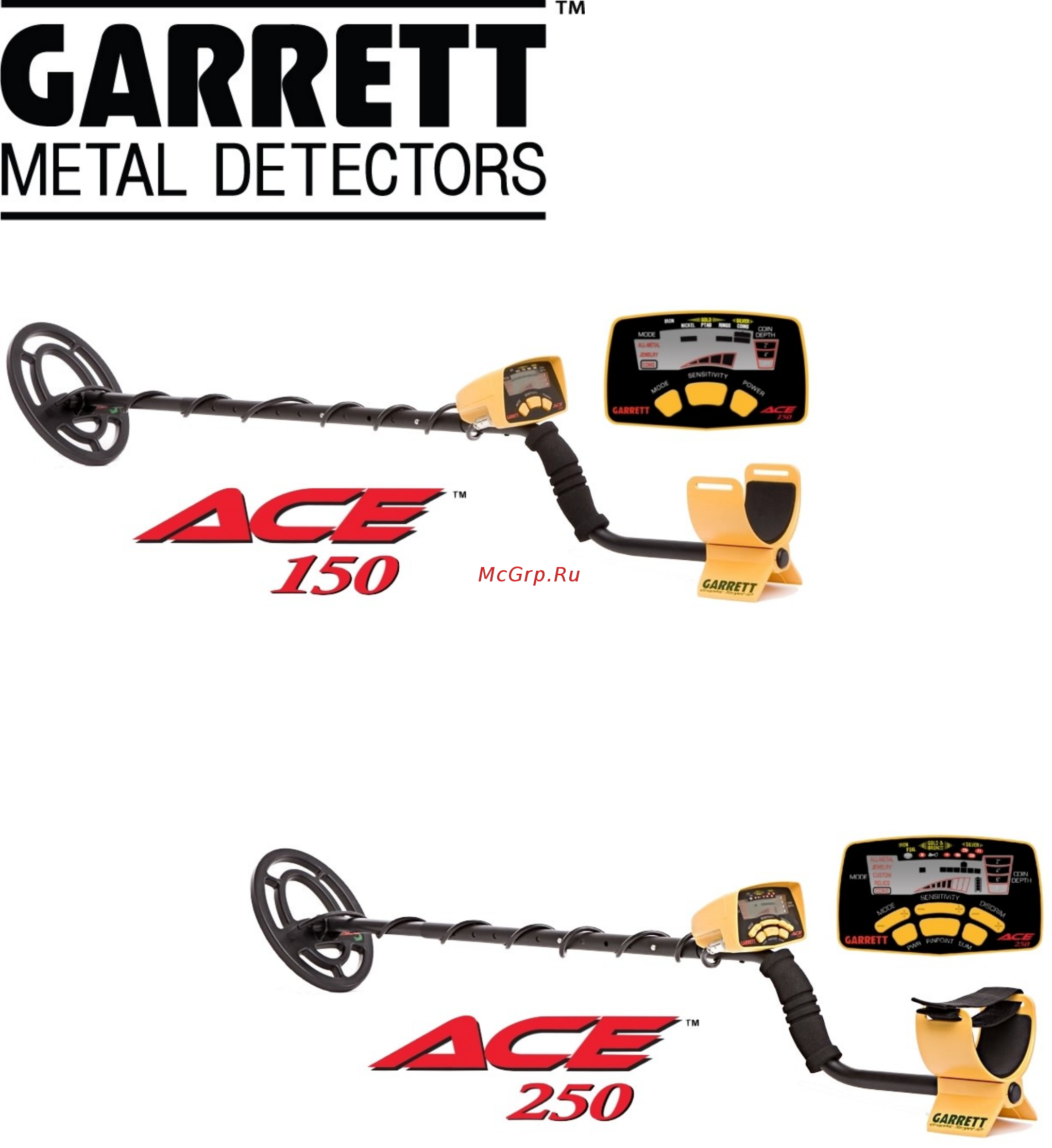 Garrett ace 250 1139080 Инструкция по эксплуатации онлайн