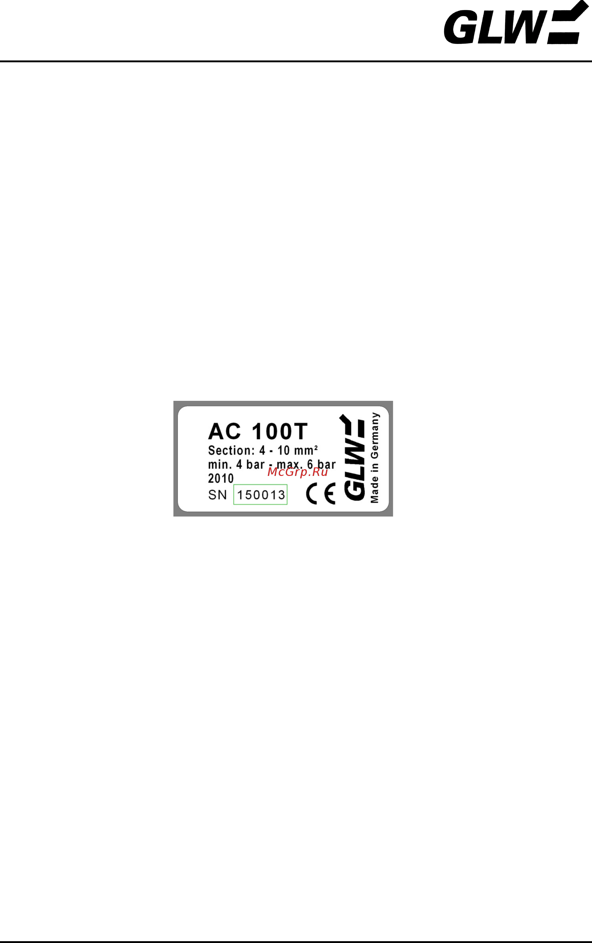 Glw ac 100 t 61691 [10/12] Ac 100t технические параметры