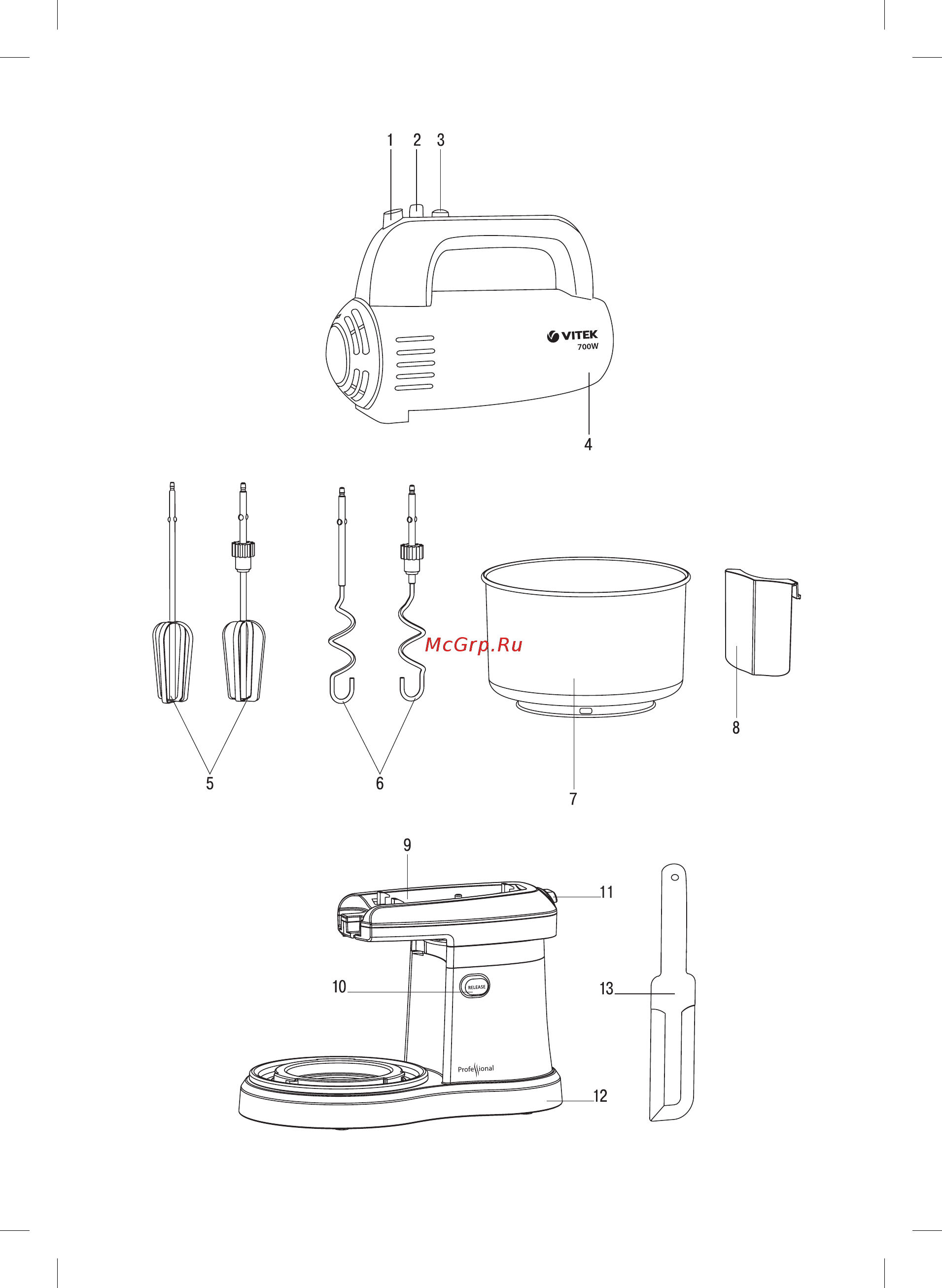 VITEX VT-1415 BK Инструкция по эксплуатации онлайн [2/0] 876825