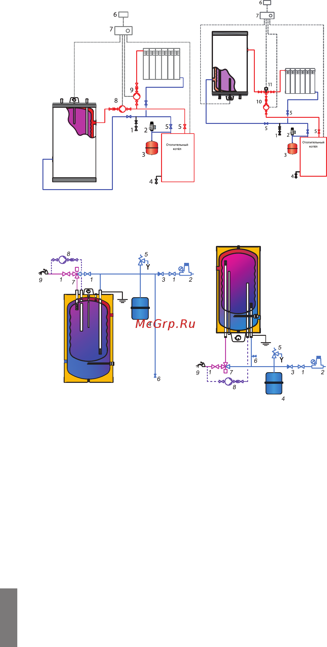 Wester WHE W 150 [6/8] Присоединение контура гвс