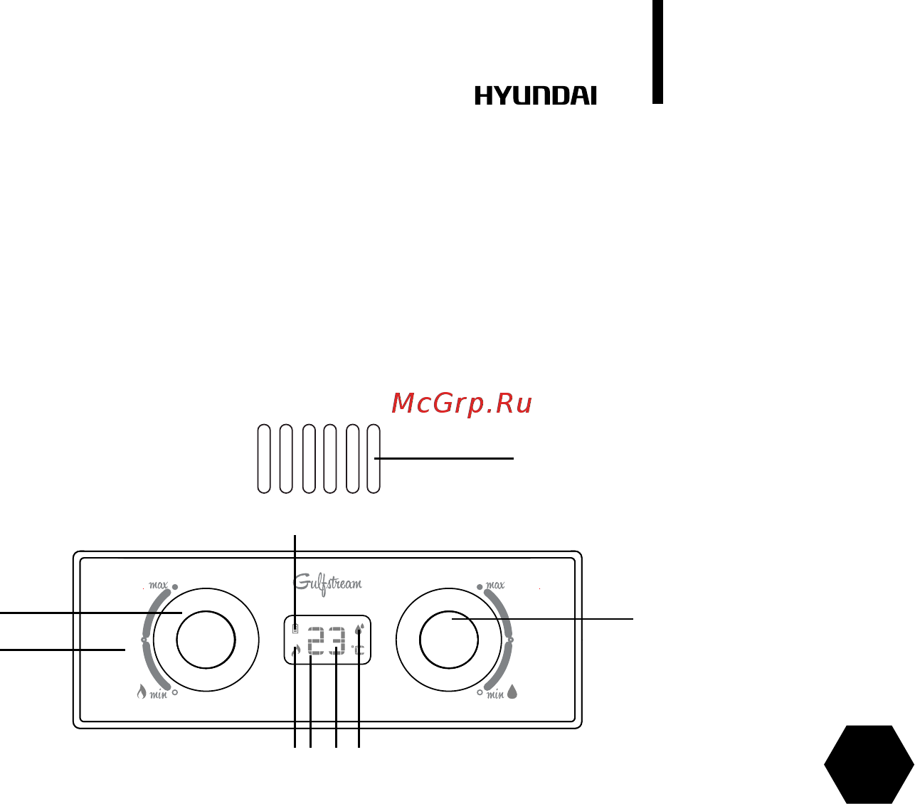 Hyundai H-GW1-AMBL-UI306 [11/36] Панель управления для моделей h gw1 amw ui305 h gw1 ambl ui306
