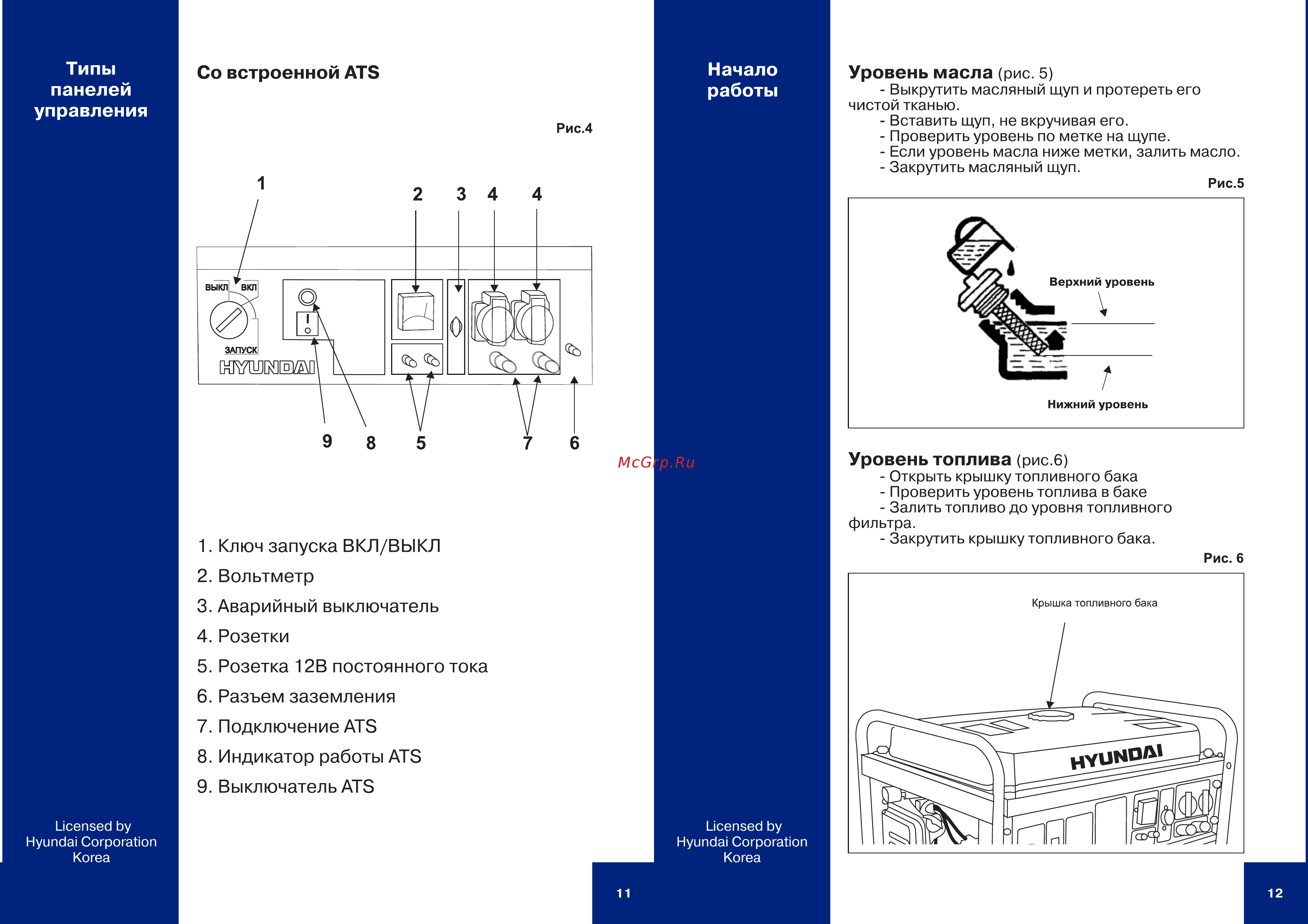 Hyundai HHY 7000FE [6/14] Уровень масла
