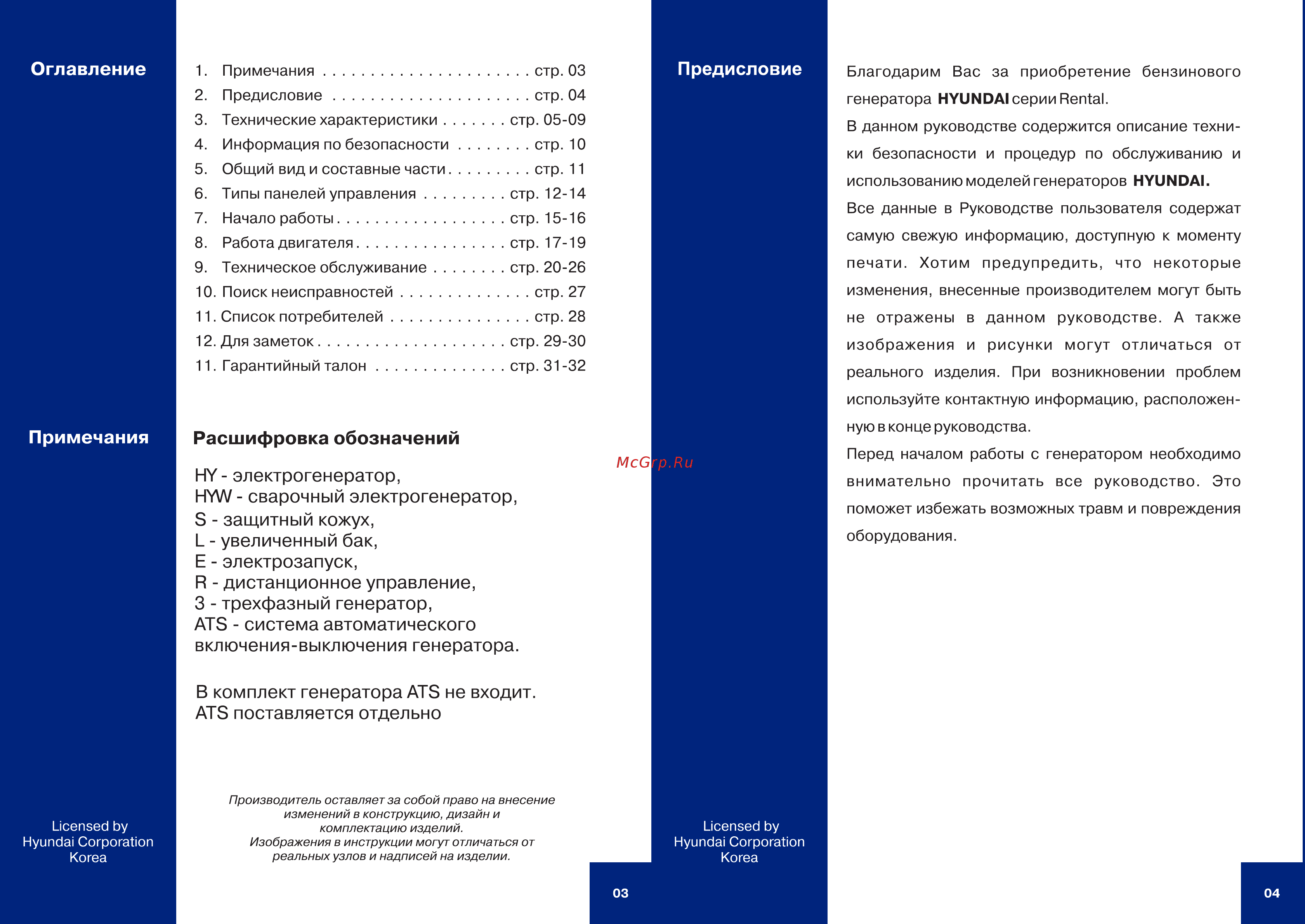Hyundai HYW 190AC [2/16] Трехфазный генератор