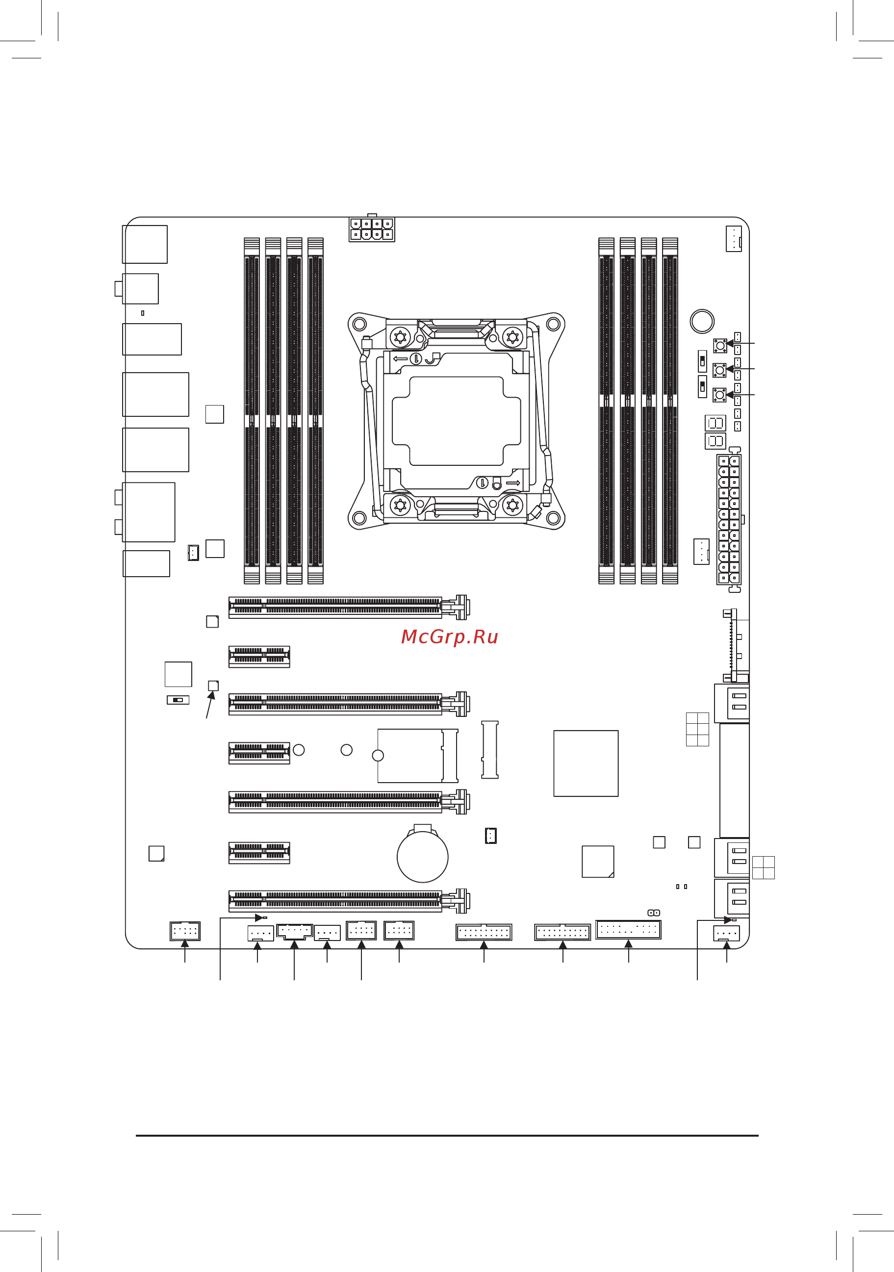 Gigabyte GA-X99-Gaming G1 WIFI (rev. 1.0) [7/136] Ga x99 gaming g1 wifi motherboard layout