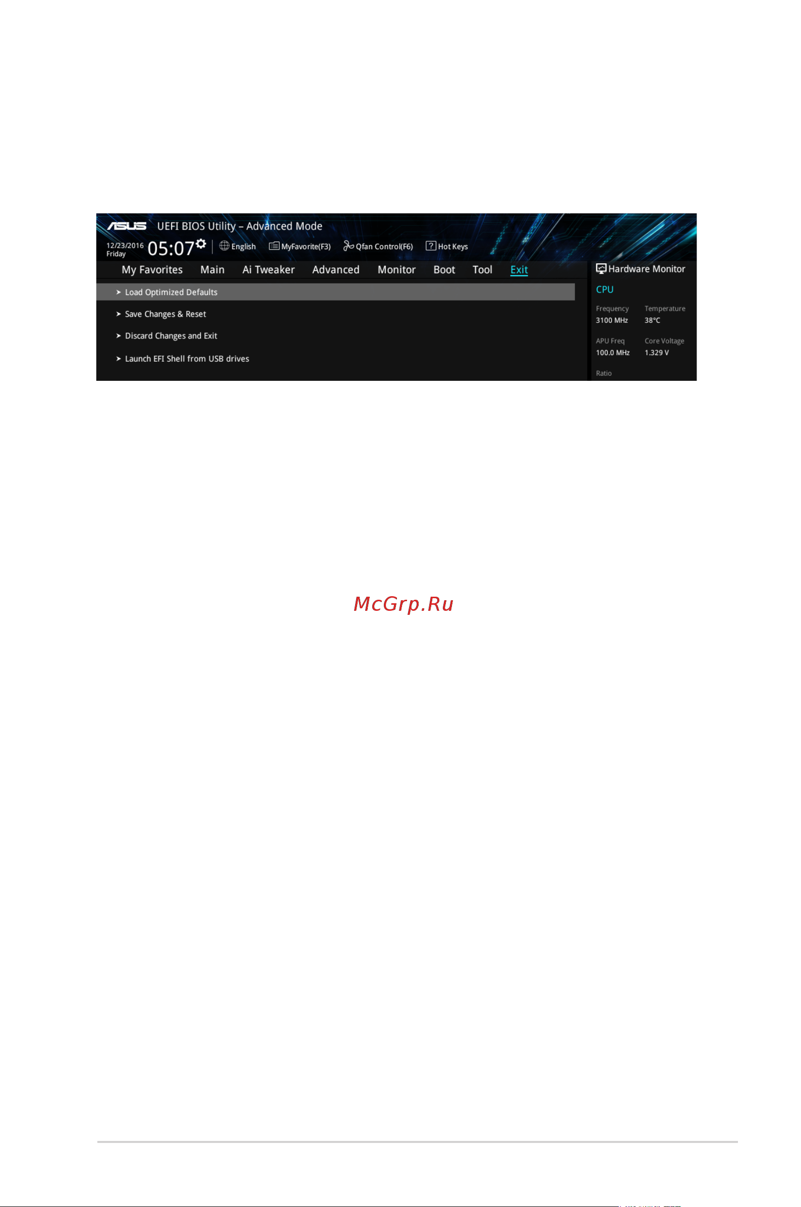 Asus PRIME B350-PLUS [31/36] Discard changes and exit