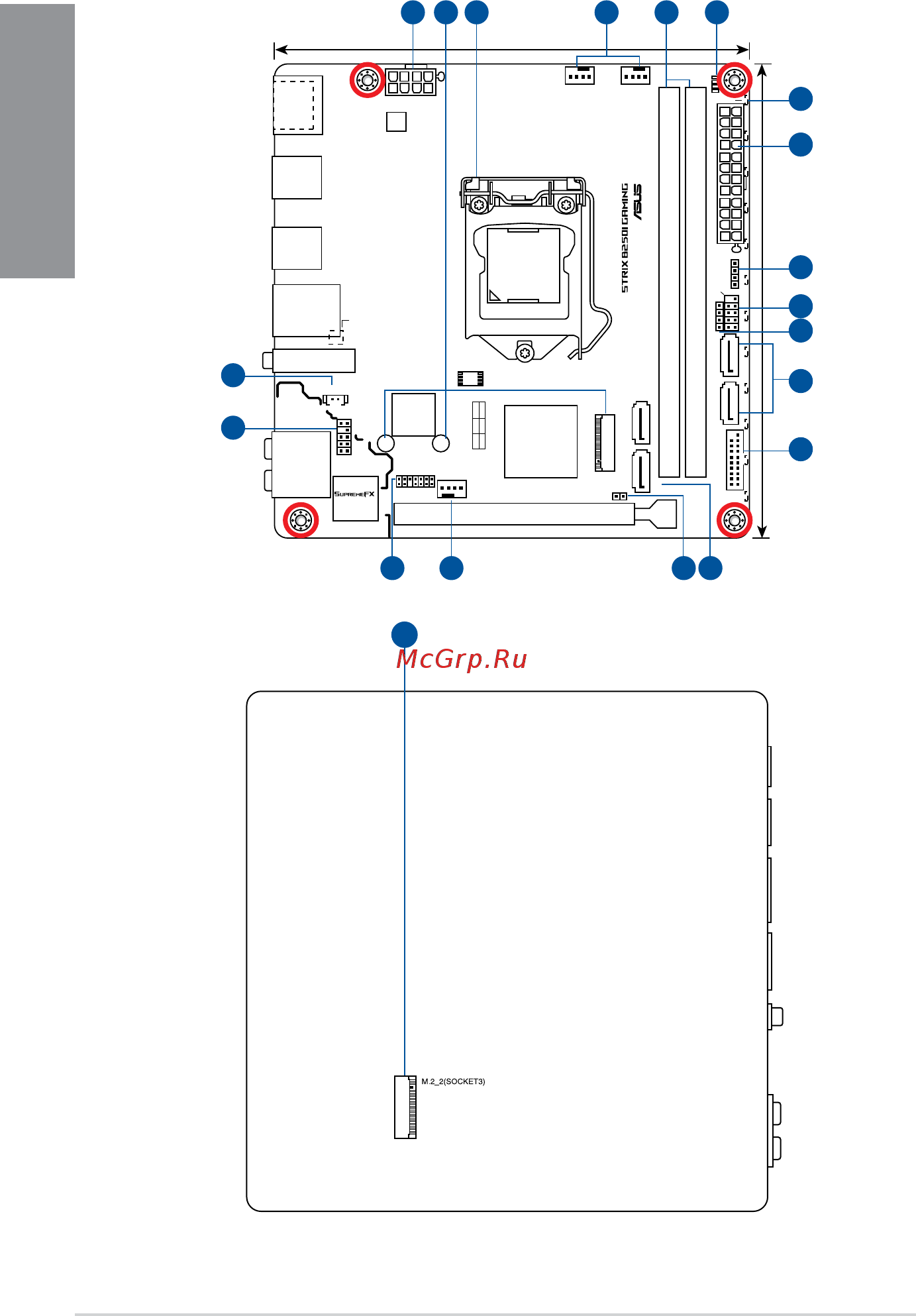 Asus ROG STRIX B250I GAMING [16/78] Motherboard layout
